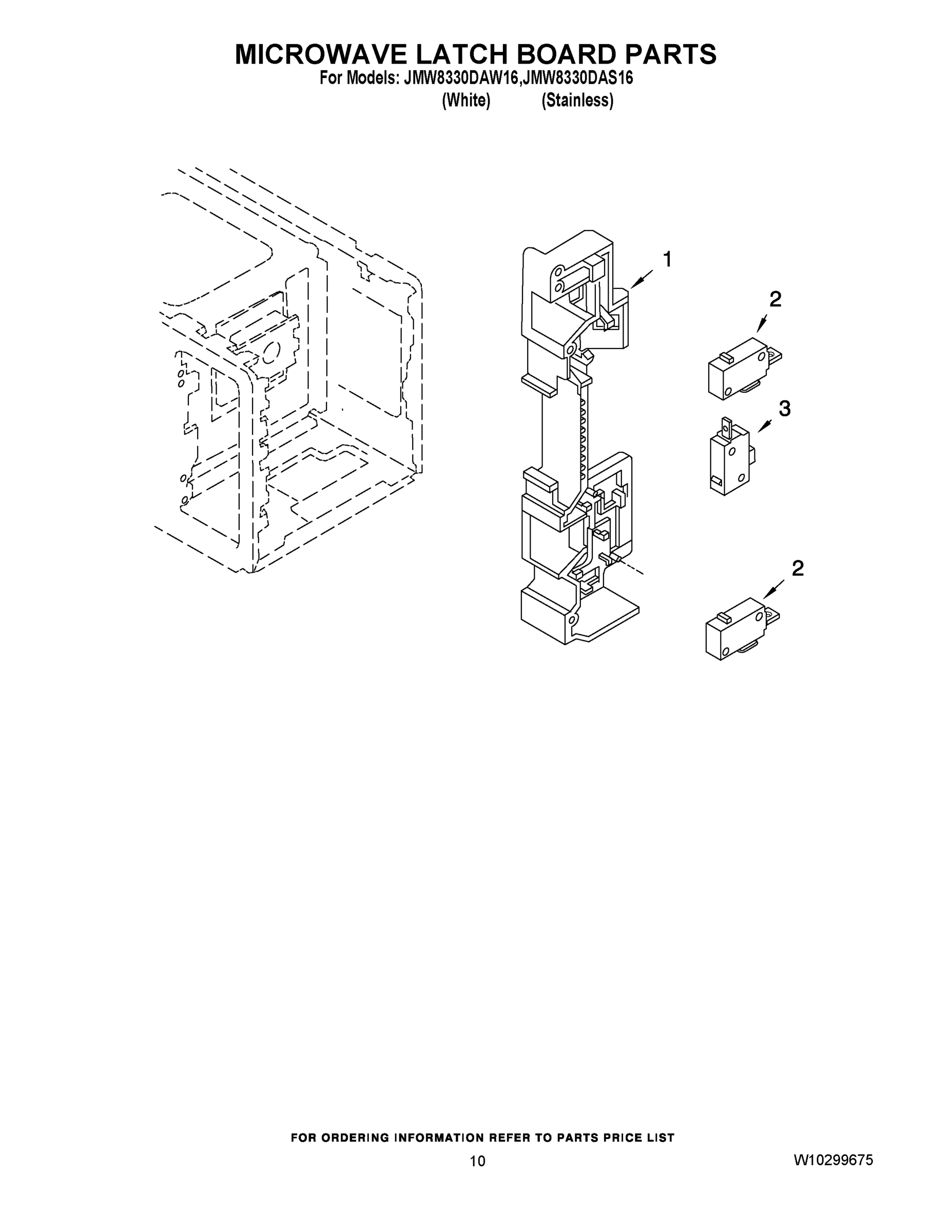 08 - MICROWAVE LATCH BOARD PARTS