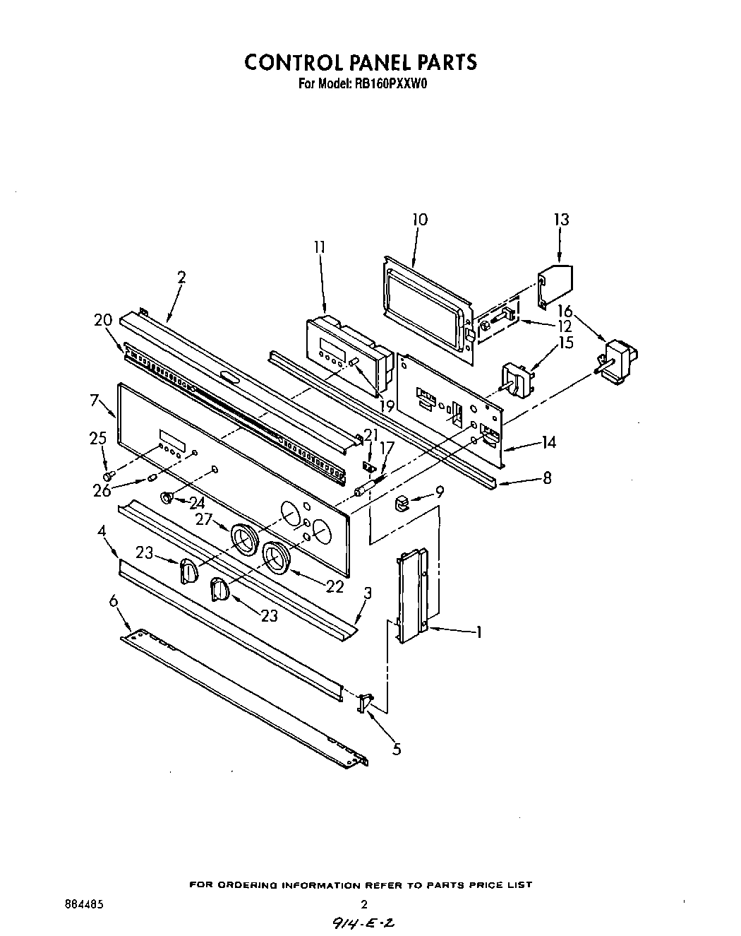 02 - CONTROL PANEL , LIT/OPTIONAL