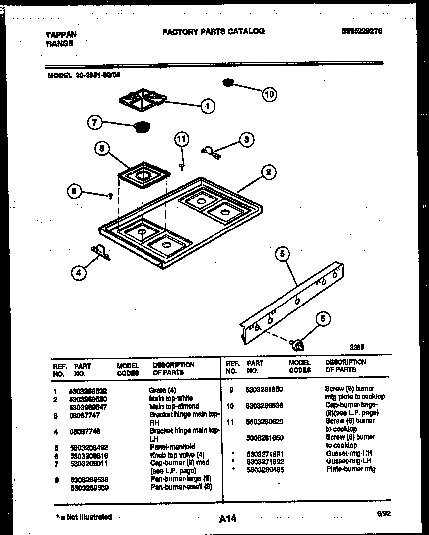 03 - COOKTOP PARTS