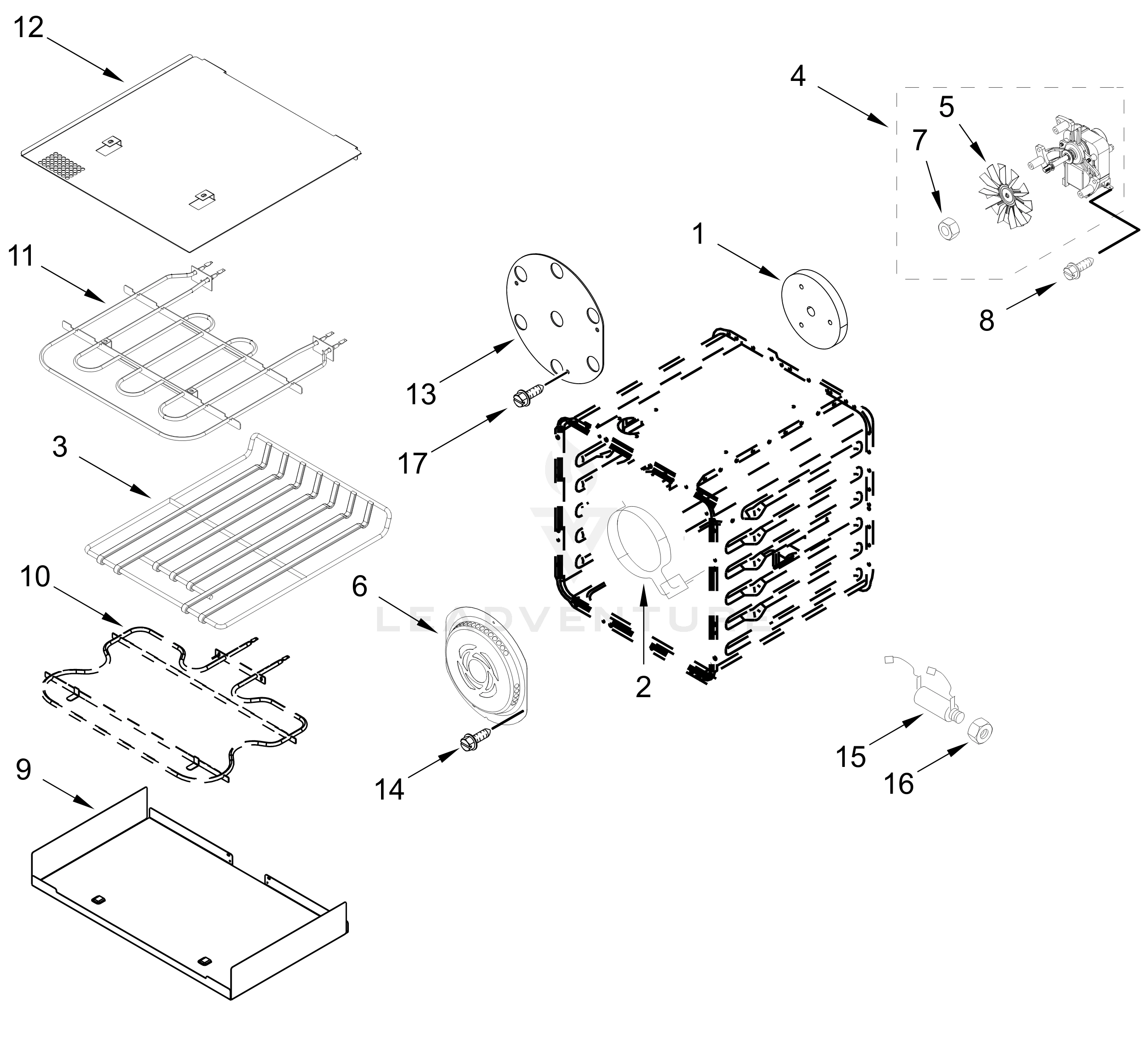 INTERNAL OVEN PARTS (18 In)