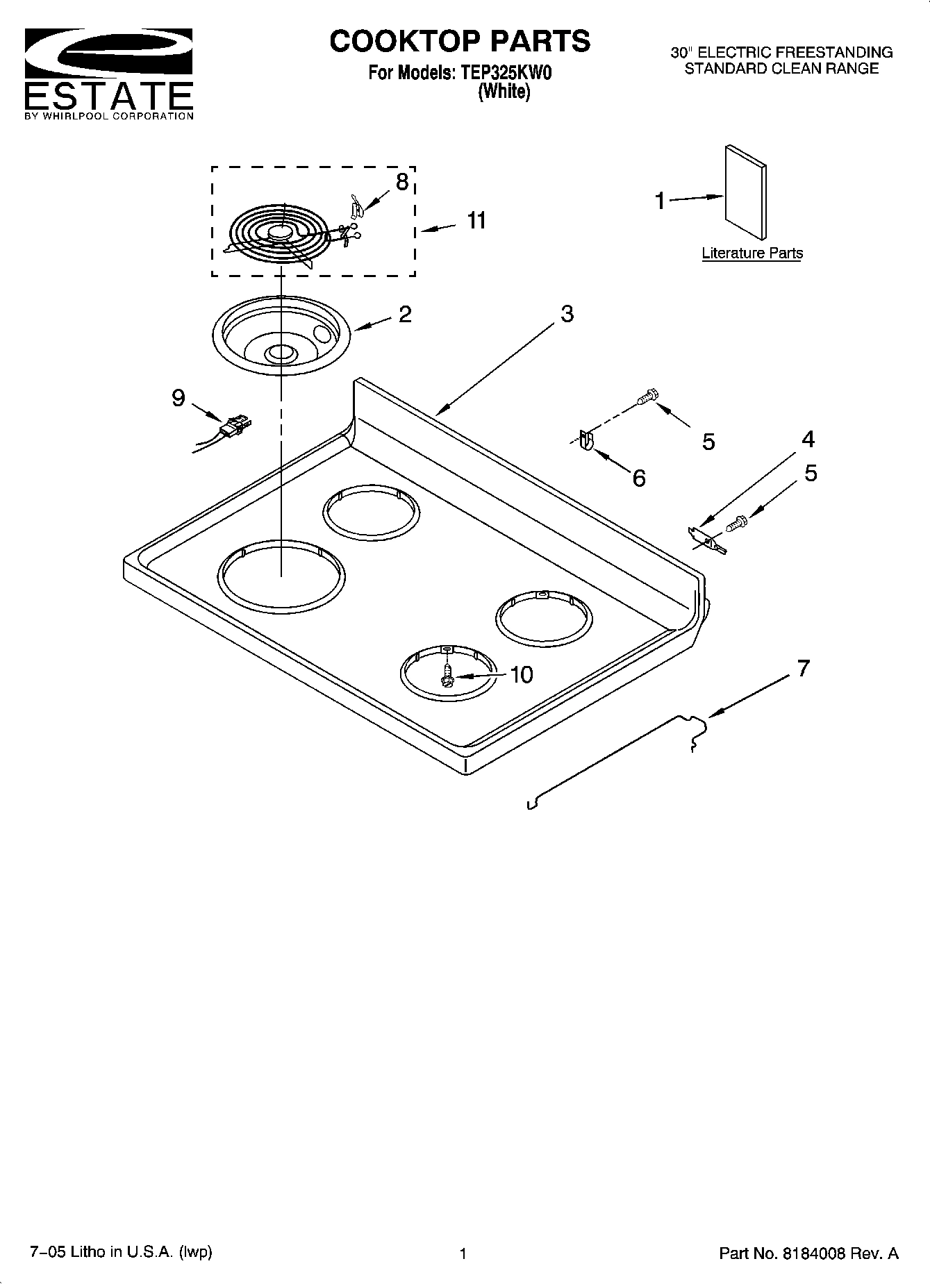 01 - COOKTOP PARTS