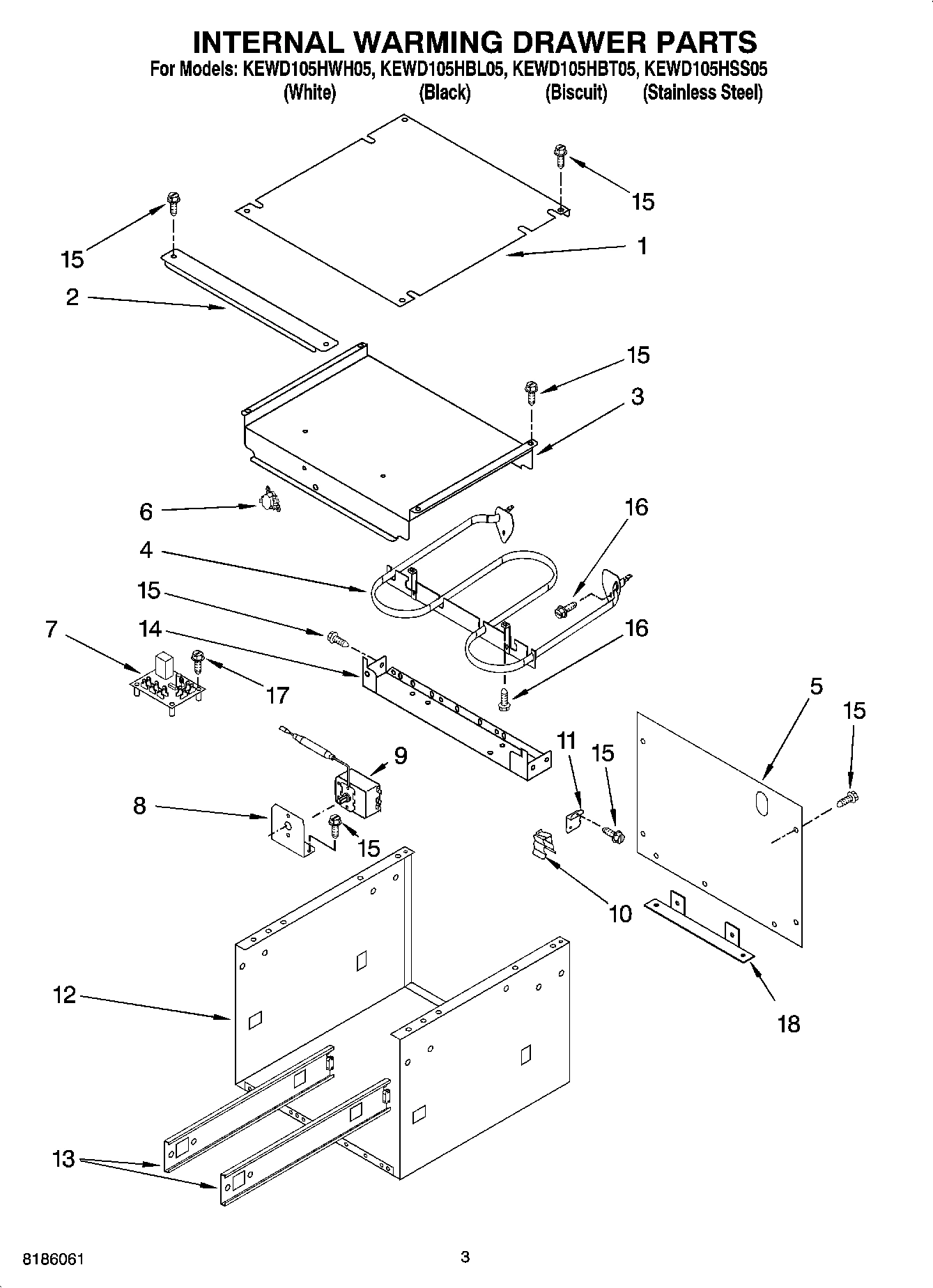 02 - INTERNAL WARMING DRAWER PARTS