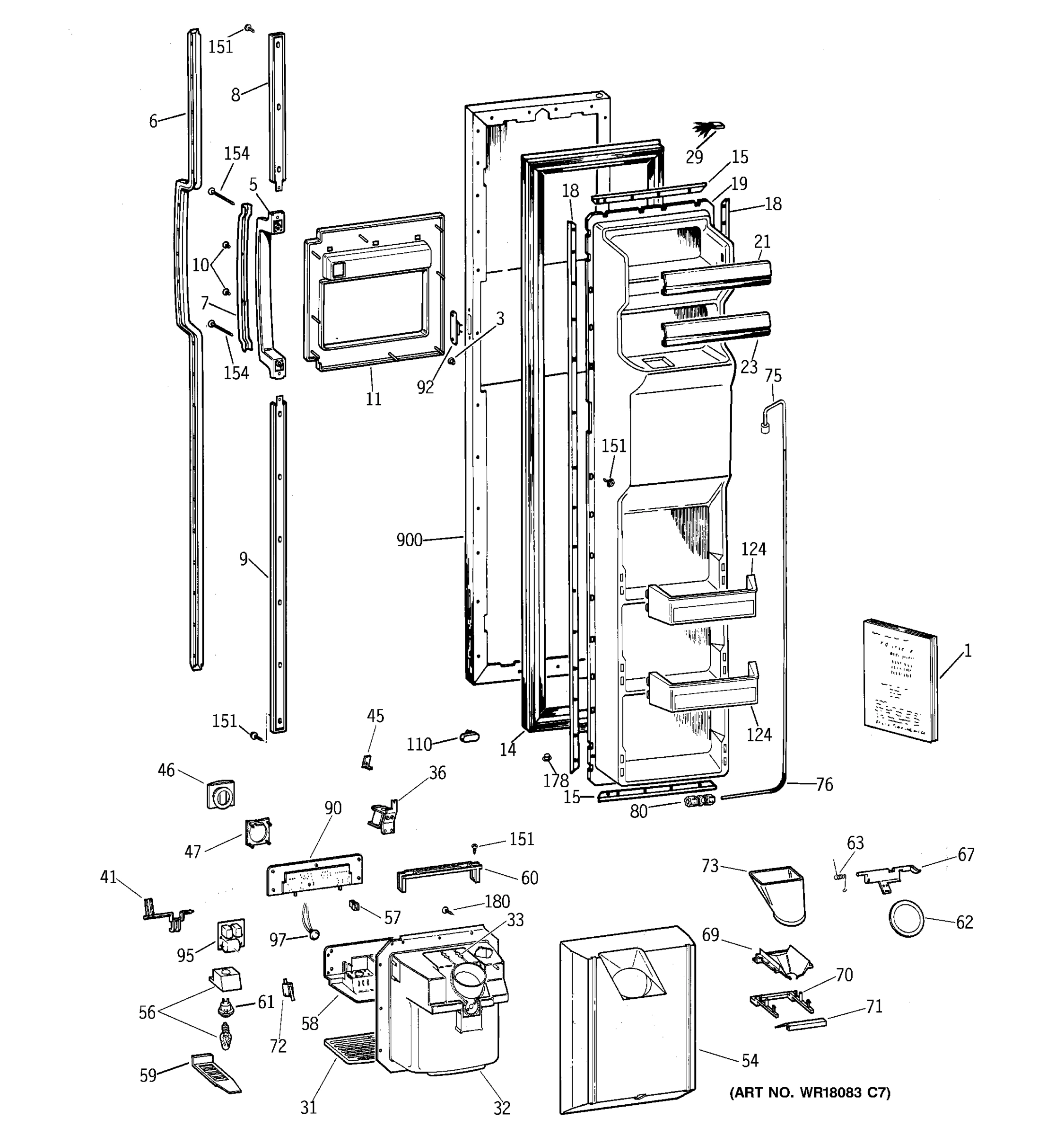FREEZER DOOR