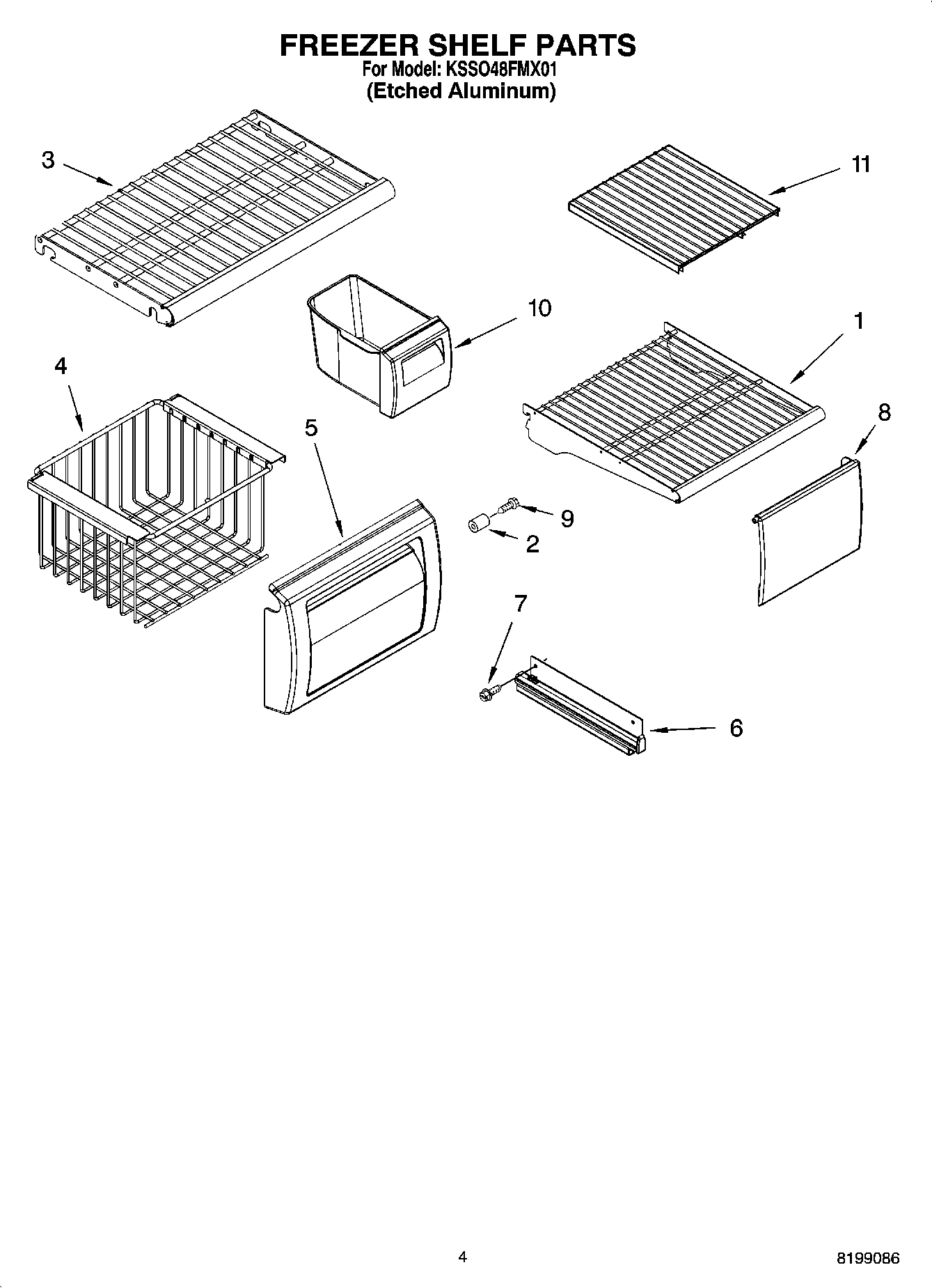 03 - FREEZER SHELF PARTS