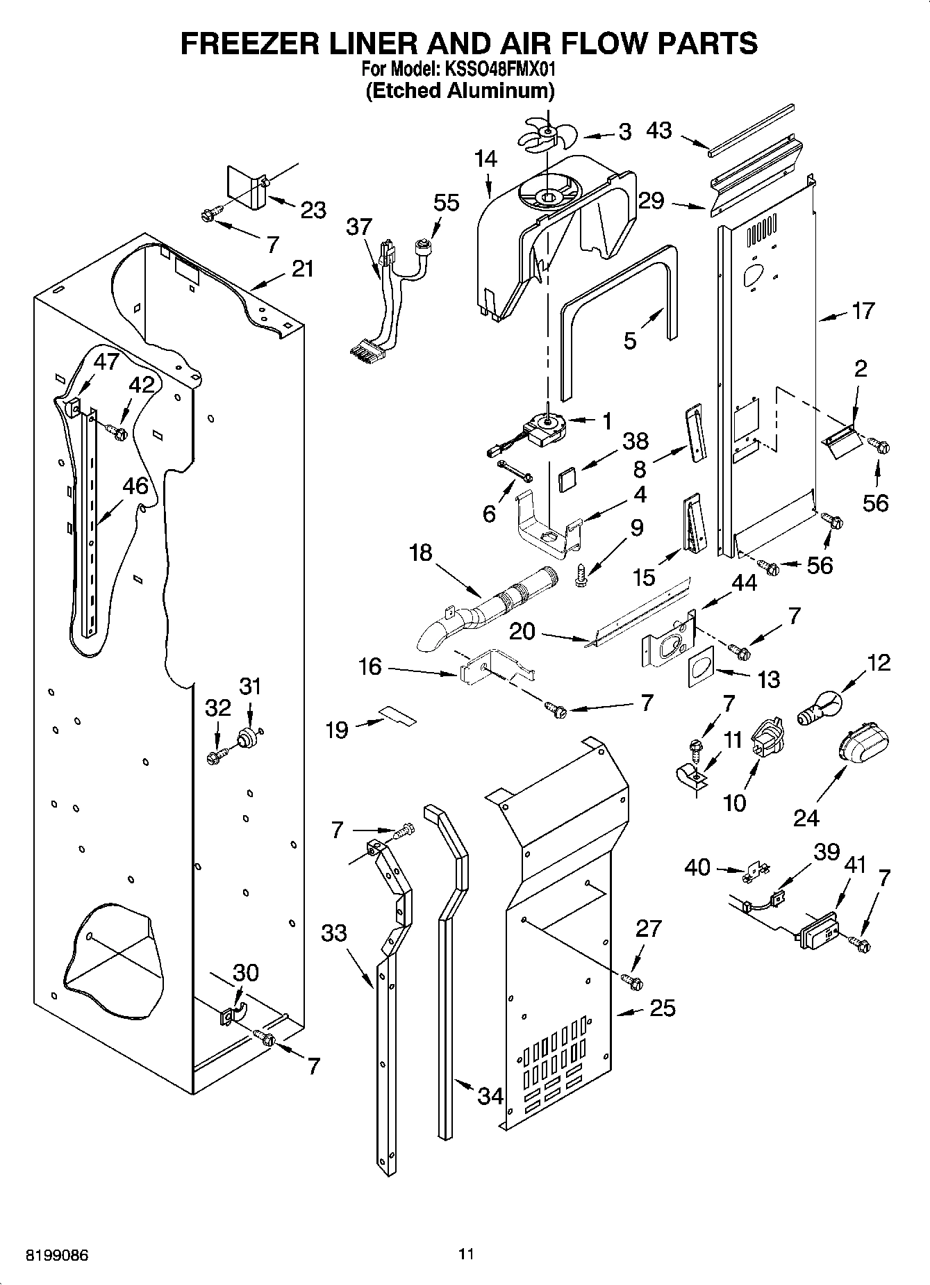 08 - FREEZER LINER AND AIR FLOW PARTS
