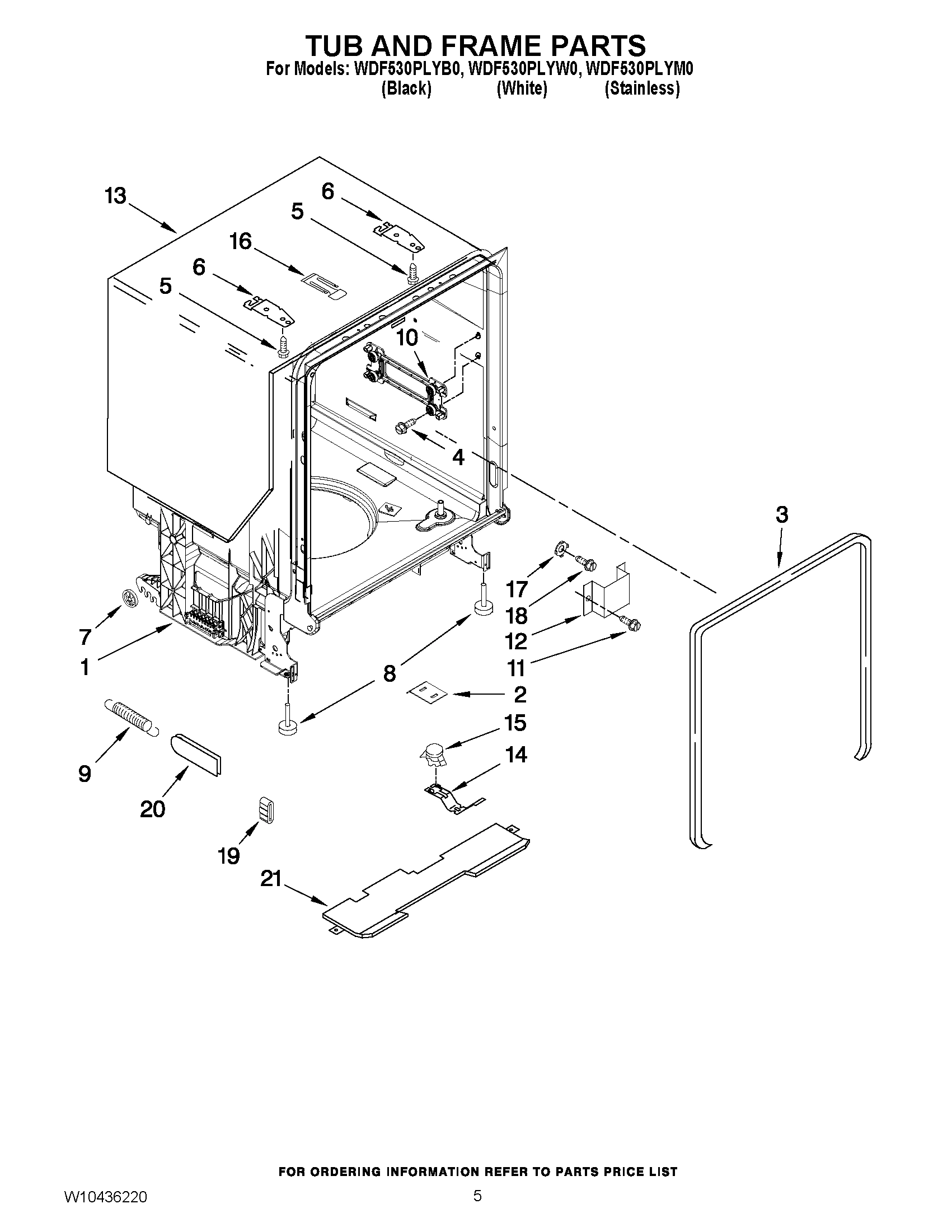 05 - TUB AND FRAME PARTS