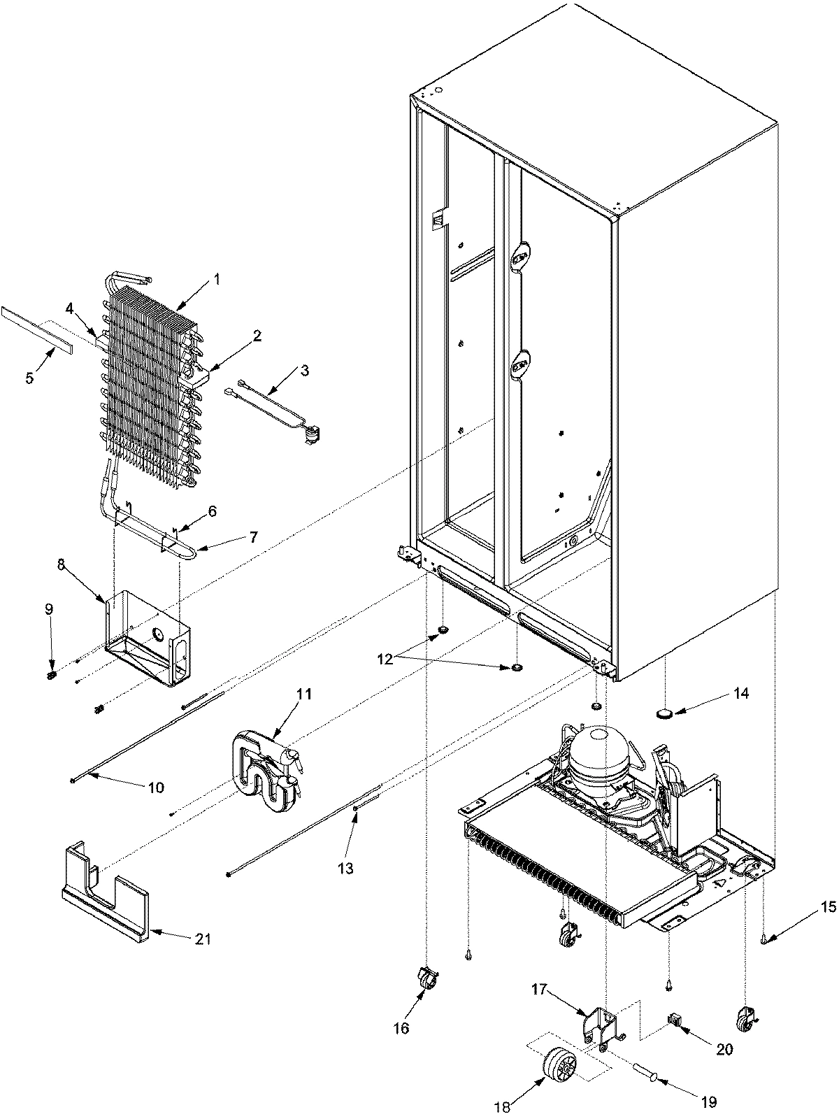 08 - EVAPORATOR ASSY AND ROLLERS