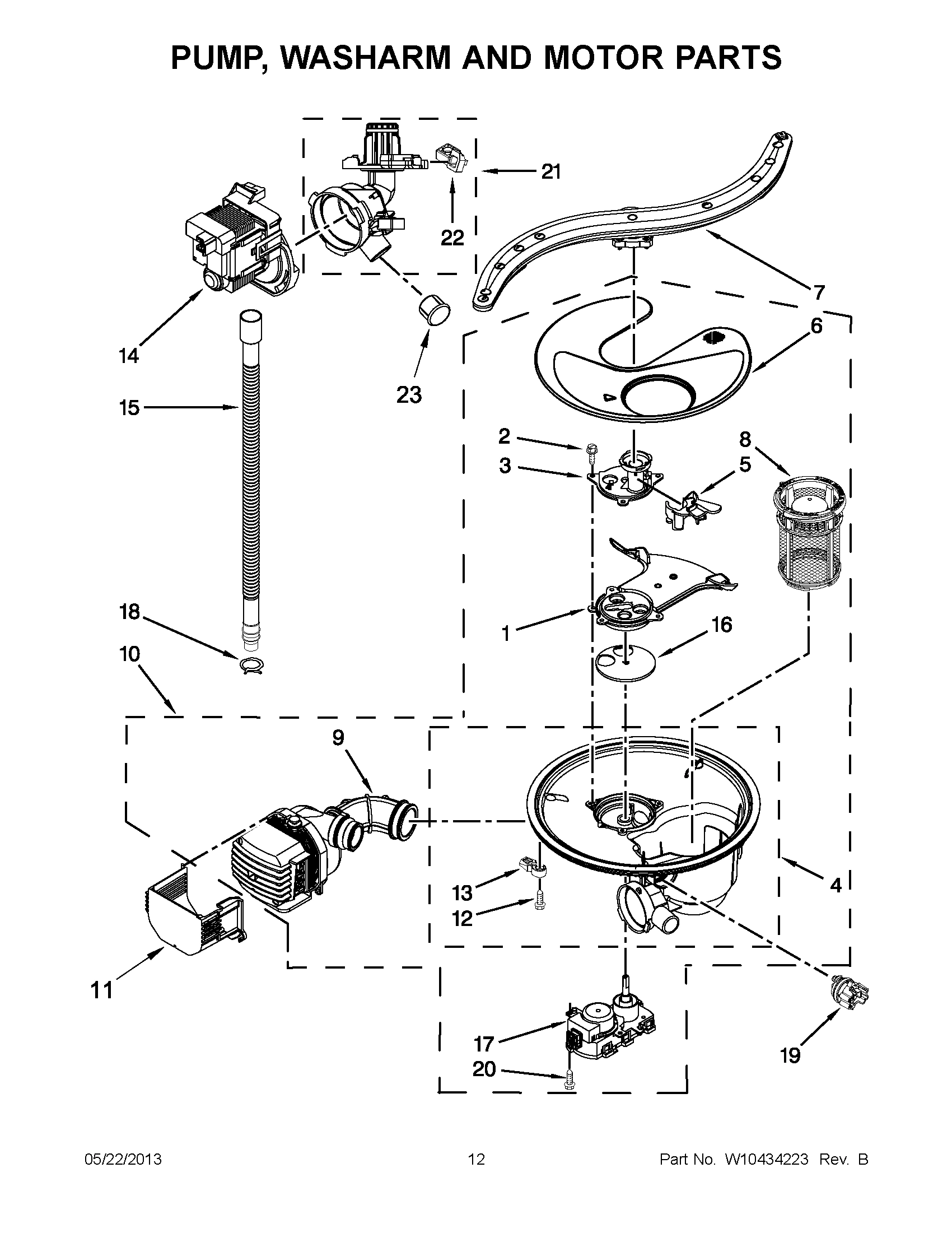 06 - PUMP, WASHARM AND MOTOR PARTS