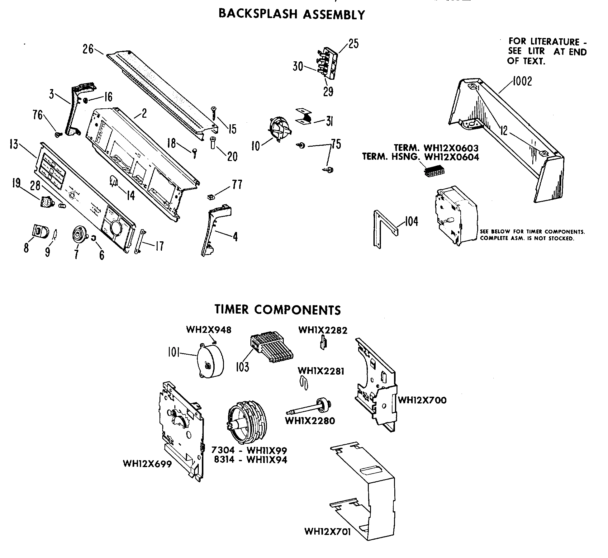 BACKSPLASH ASSEMBLY