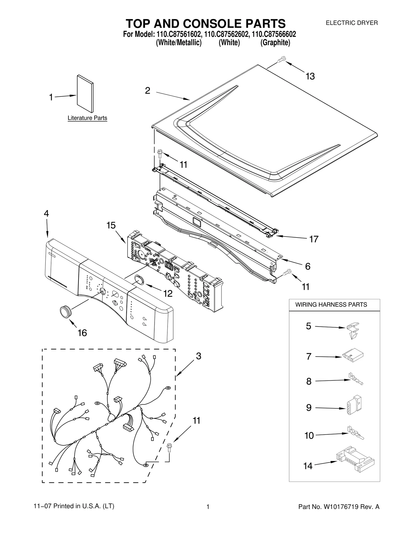TOP AND CONSOLE PARTS