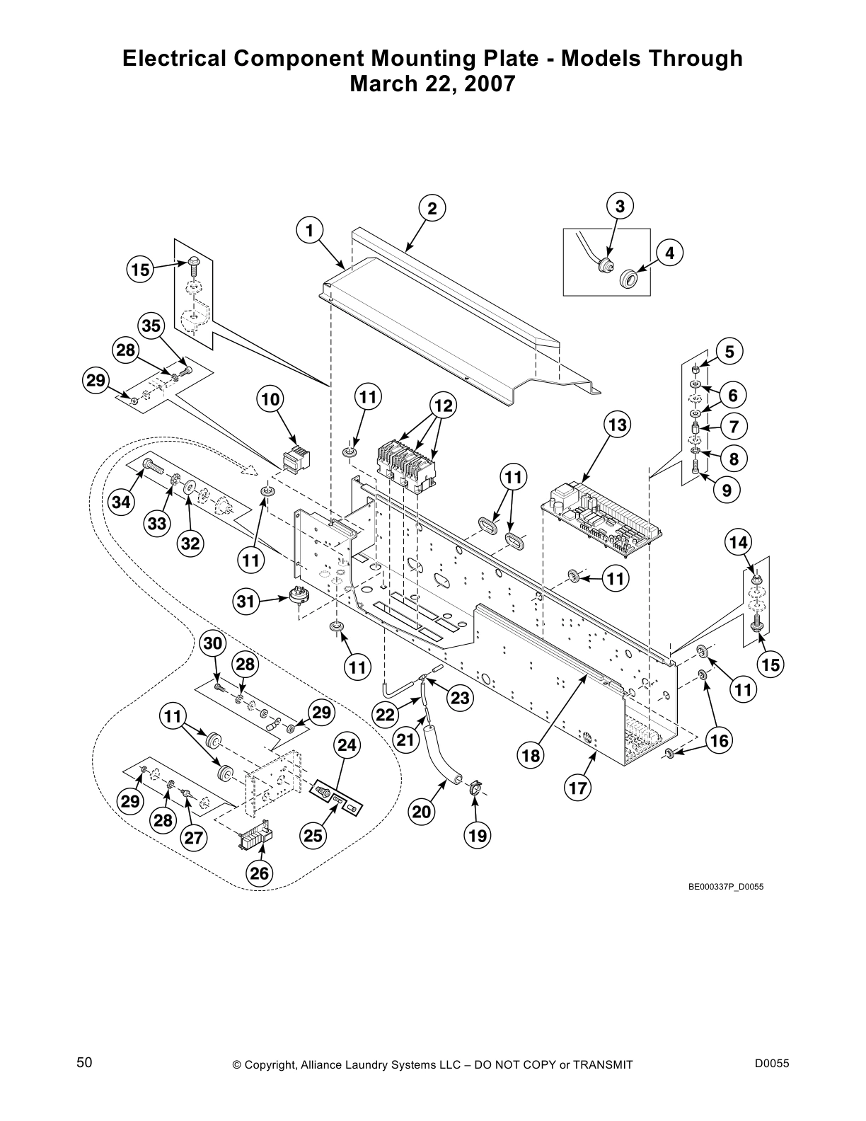Electrical Component Mounting Plate - Models Through
March 22, 2007