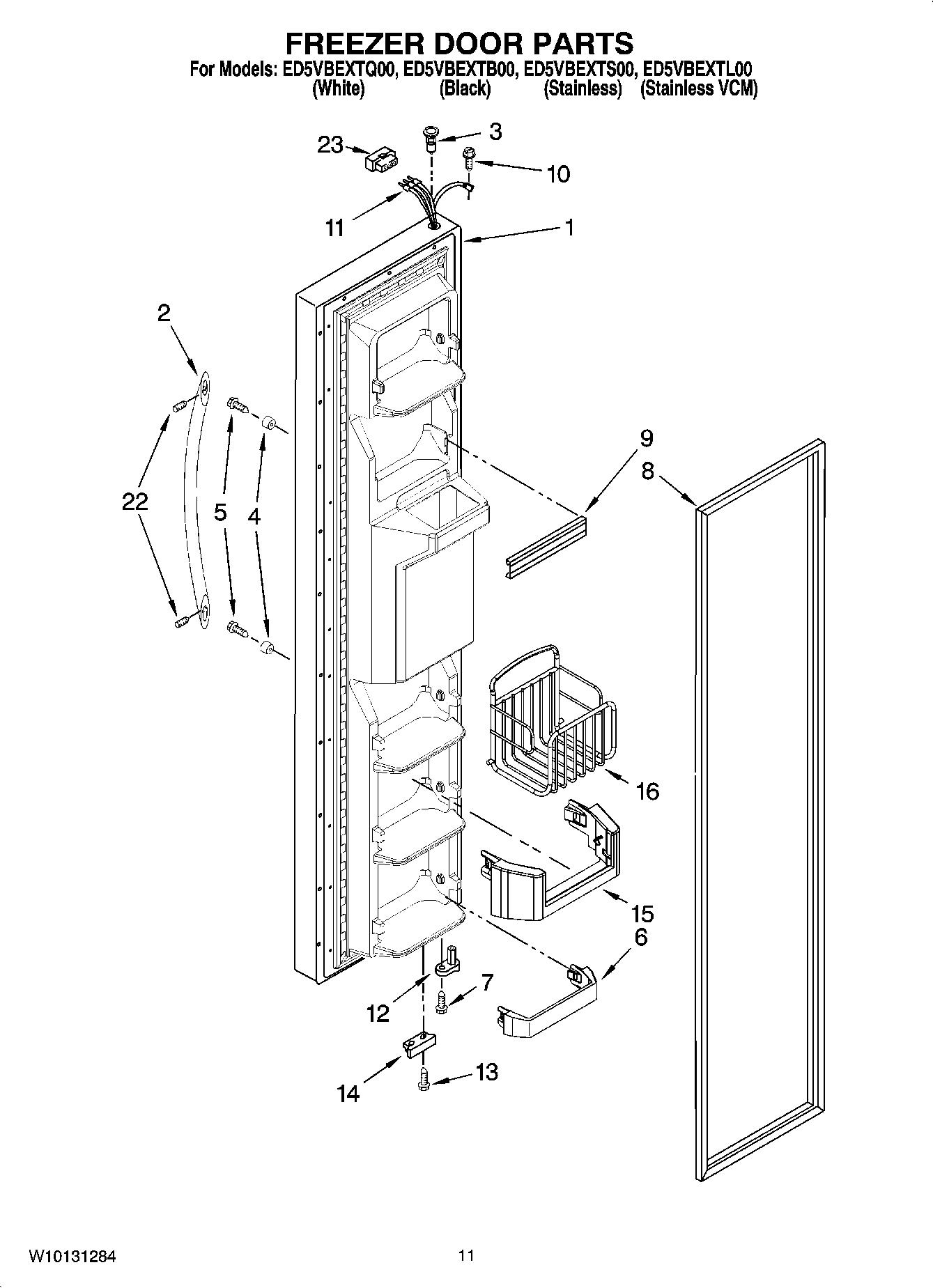 07 - FREEZER DOOR PARTS