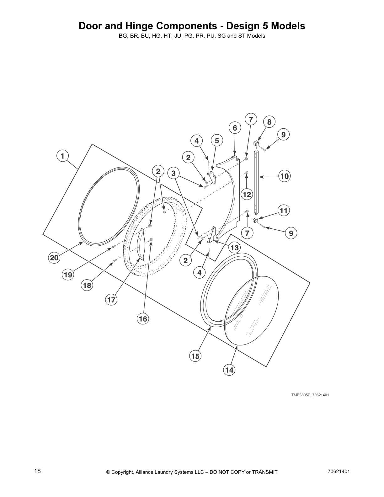 Door and Hinge Components - Design 5 Models