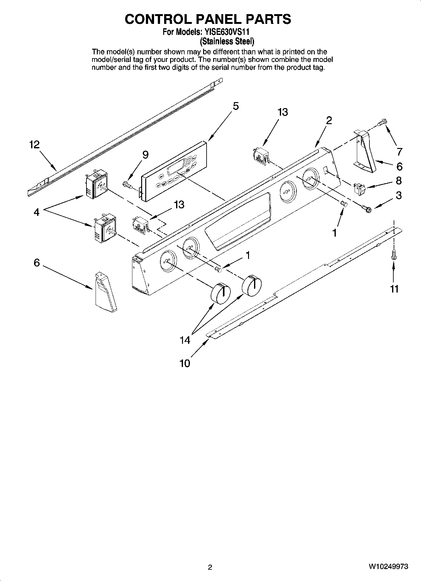 02 - CONTROL PANEL PARTS