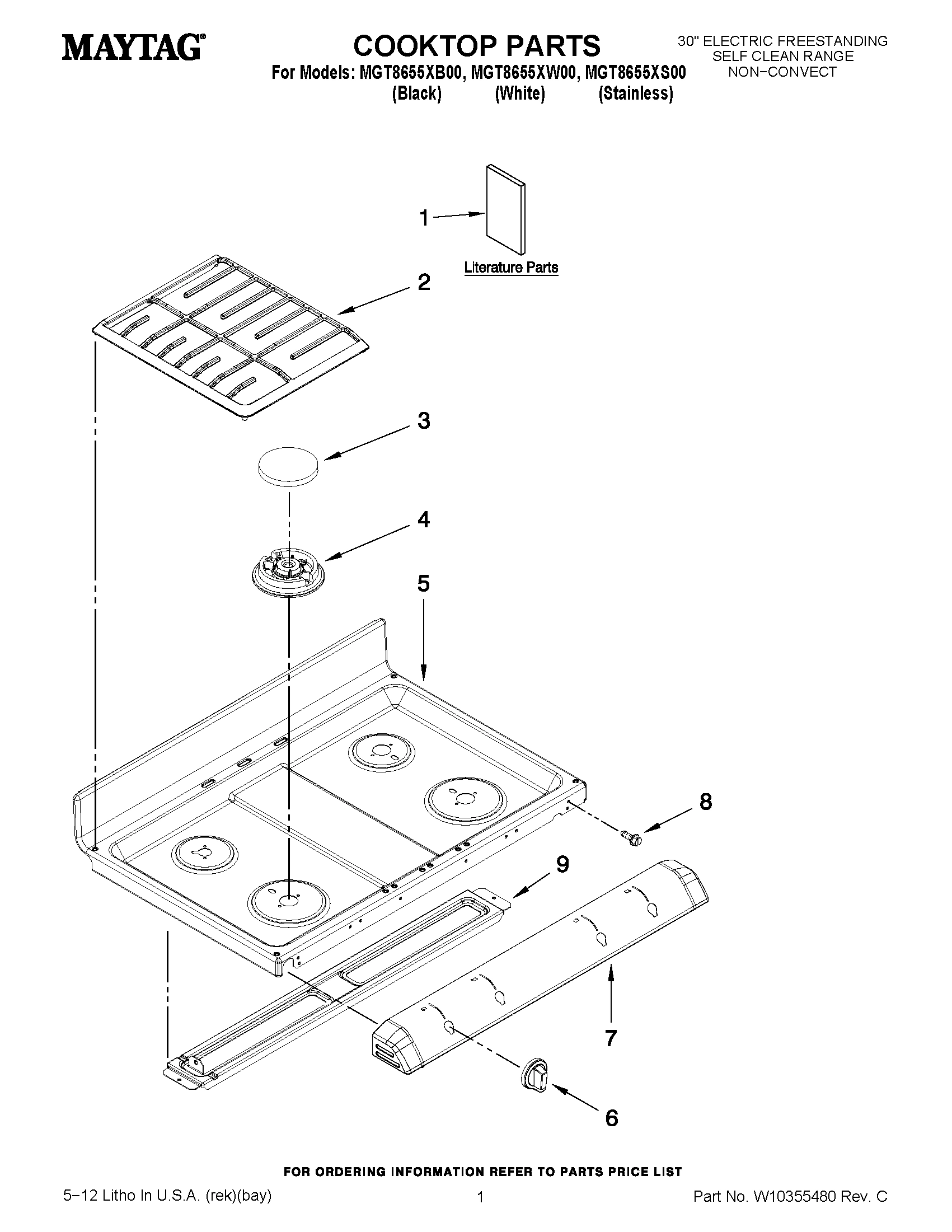 01 - COOKTOP PARTS