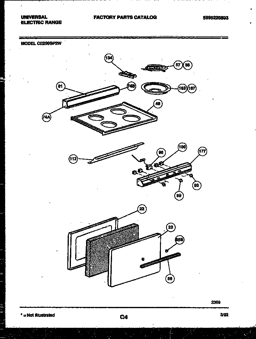 02 - BACKGUARD, COOKTOP AND DOOR PARTS