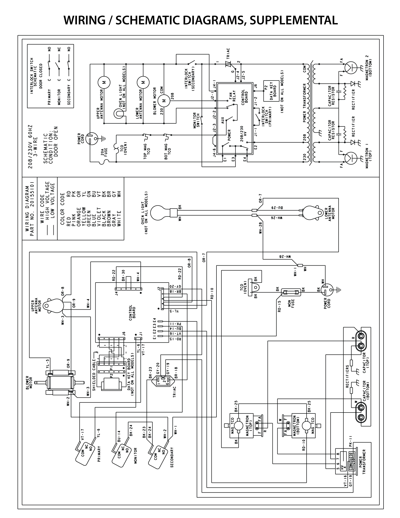 WIRING / SCHEMATIC DIAGRAMS , SUPPLEMENTAL
