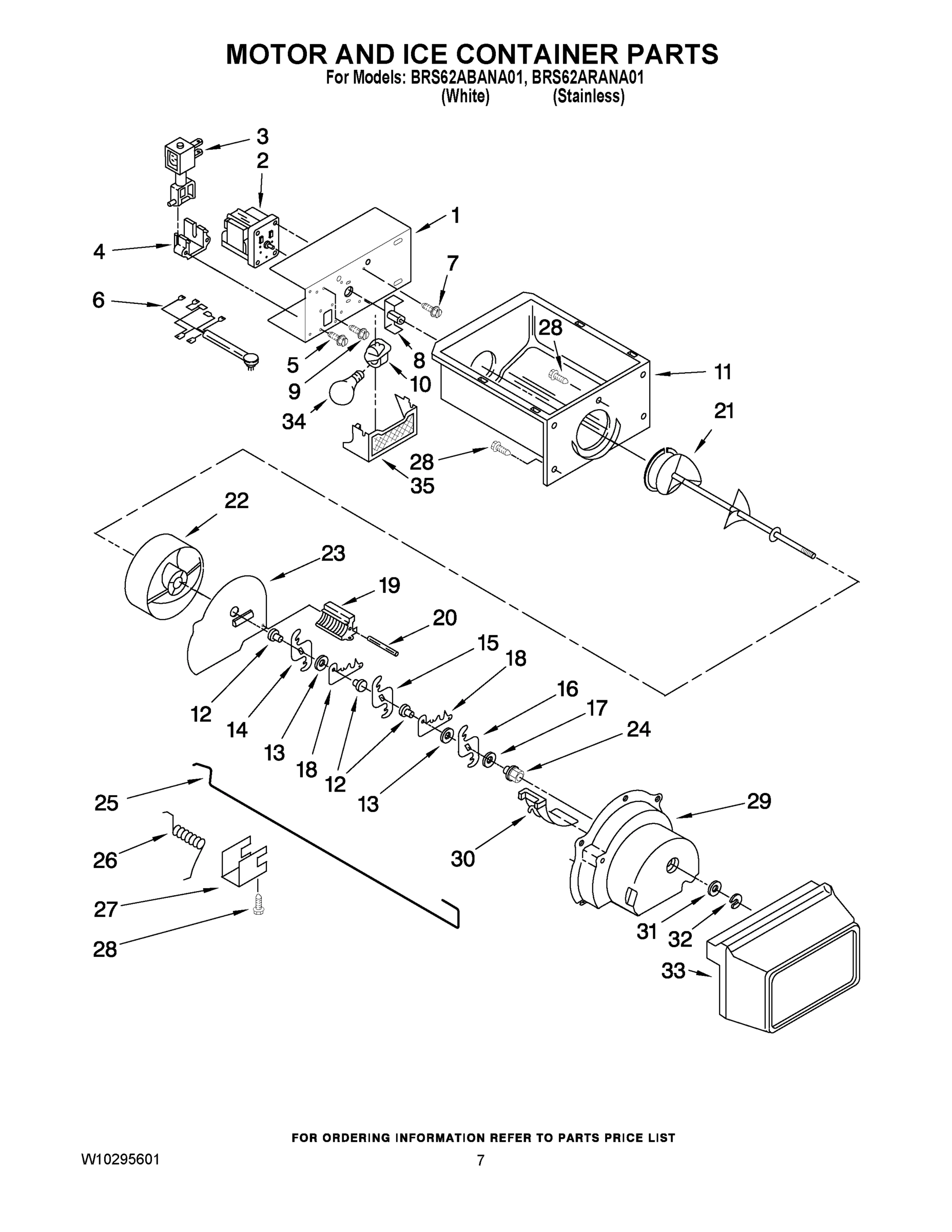 05 - MOTOR AND ICE CONTAINER PARTS