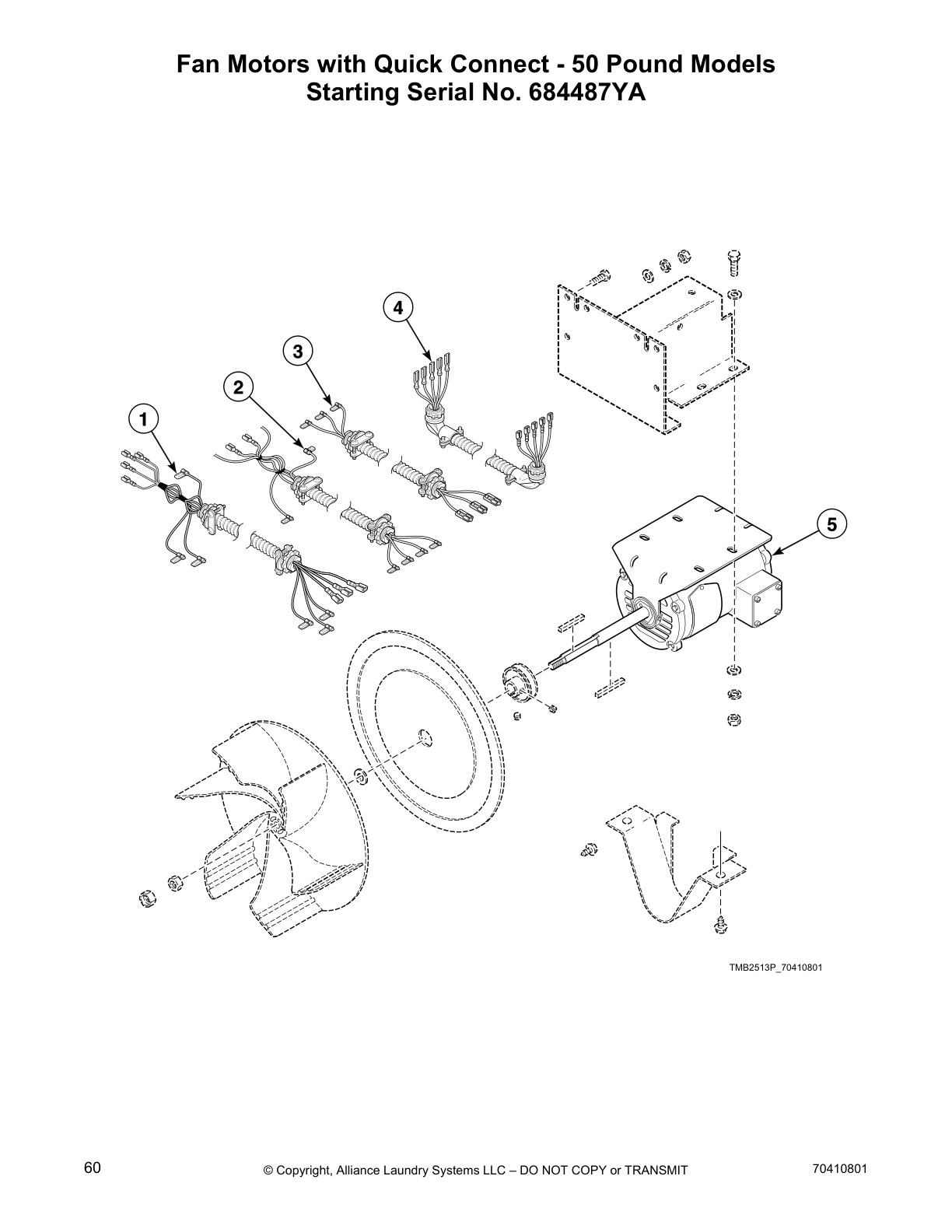 Fan Motors with Quick Connect - 50 Pound Models 
Starting Serial No. 684487YA