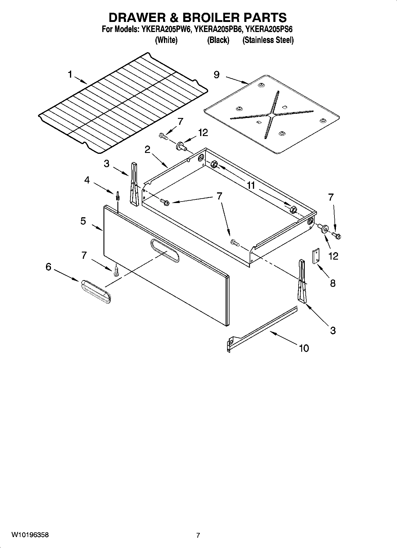 05 - DRAWER & BROILER PARTS, OPTIONAL PARTS