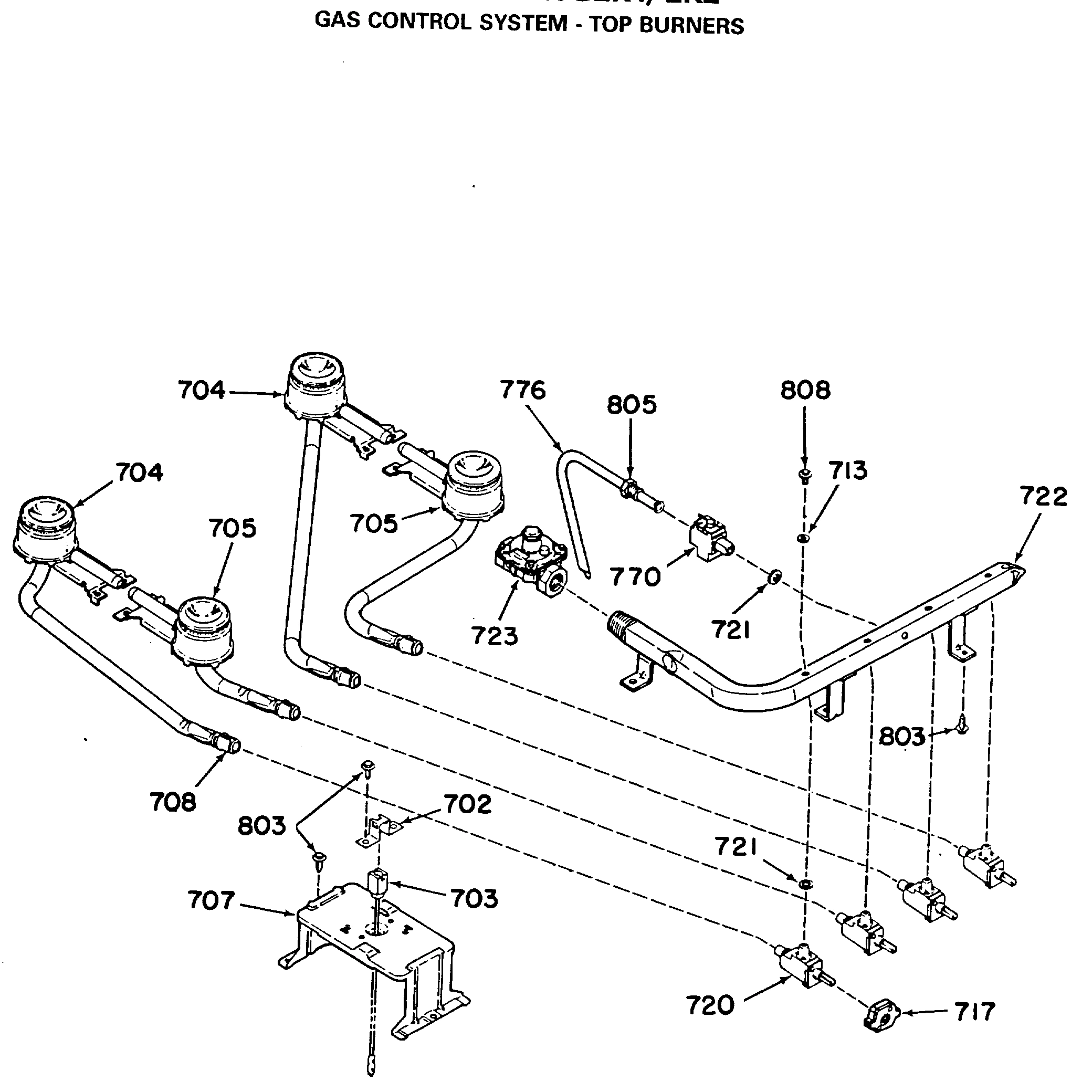 GAS CONTROL SYSTEM-TOP BURNERS