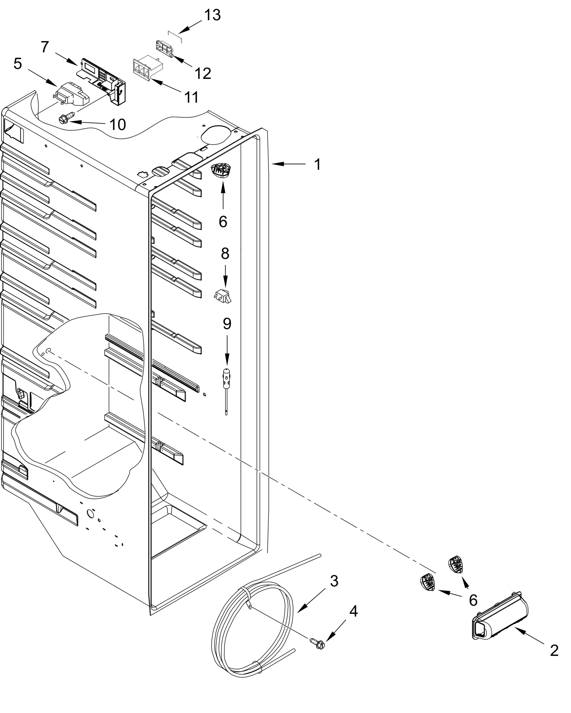 REFRIGERATOR LINER PARTS