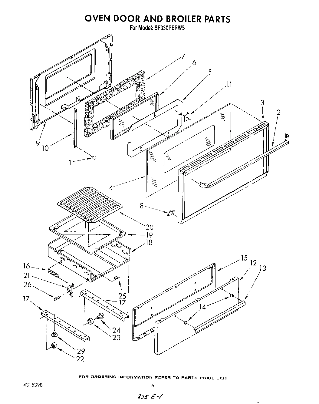 05 - OVEN DOOR AND BROILER