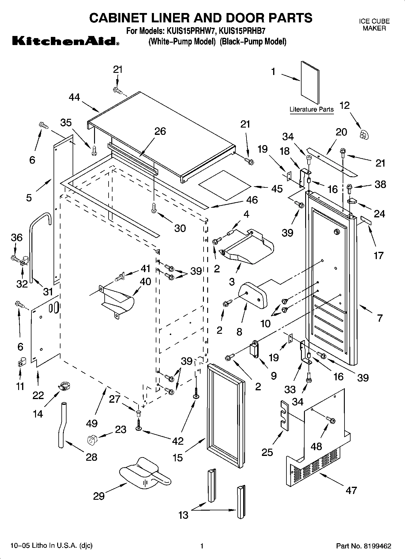 01 - CABINET LINER AND DOOR PARTS