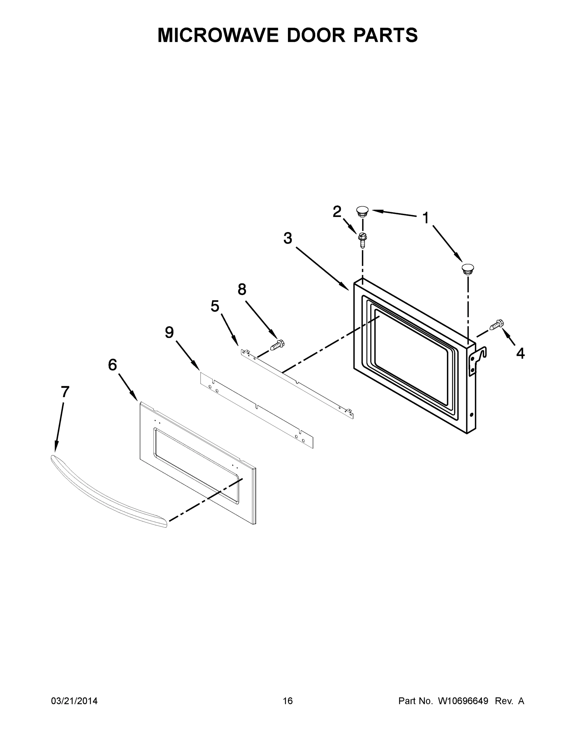 09 - MICROWAVE DOOR PARTS