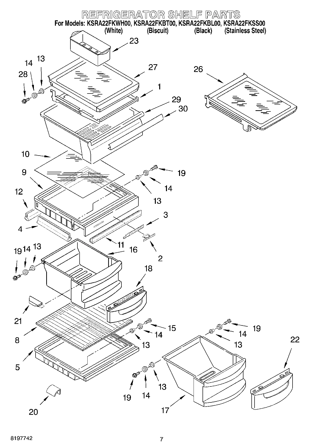 05 - REFRIGERATOR SHELF PARTS