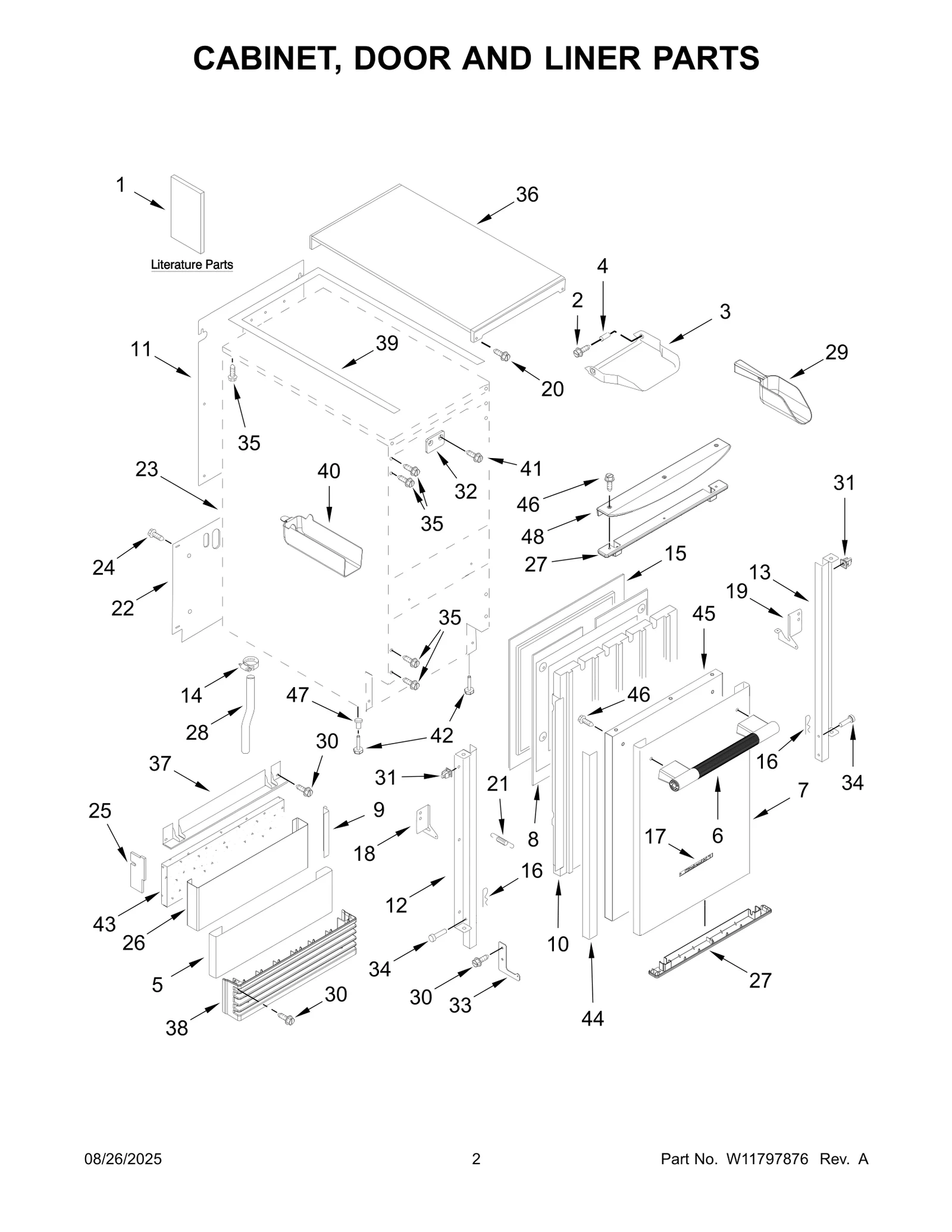 CABINET, DOOR AND LINER PARTS