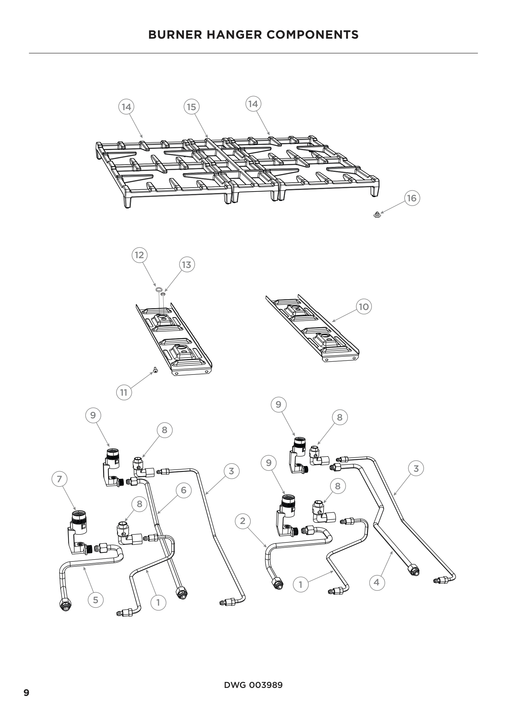 BURNER HANGER COMPONENTS
