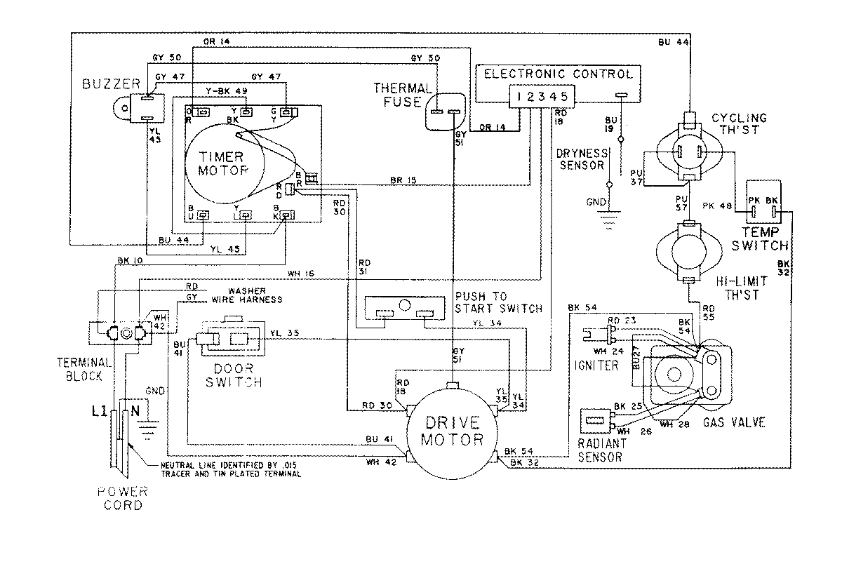 15 - WIRING INFORMATION-DRYER