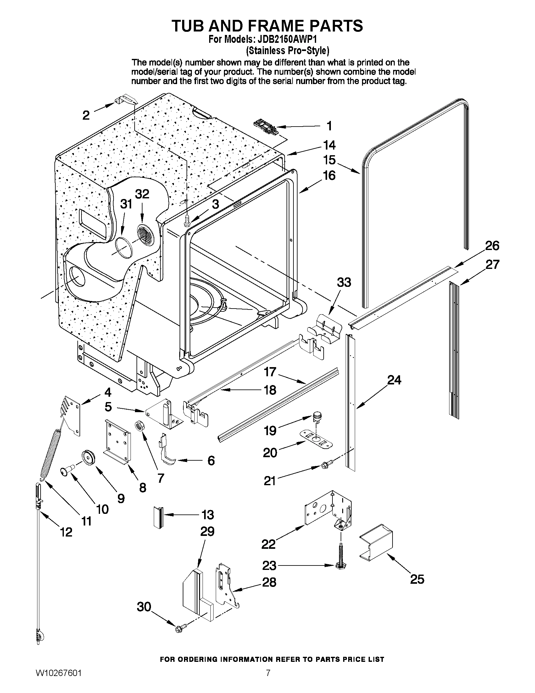 07 - TUB AND FRAME PARTS