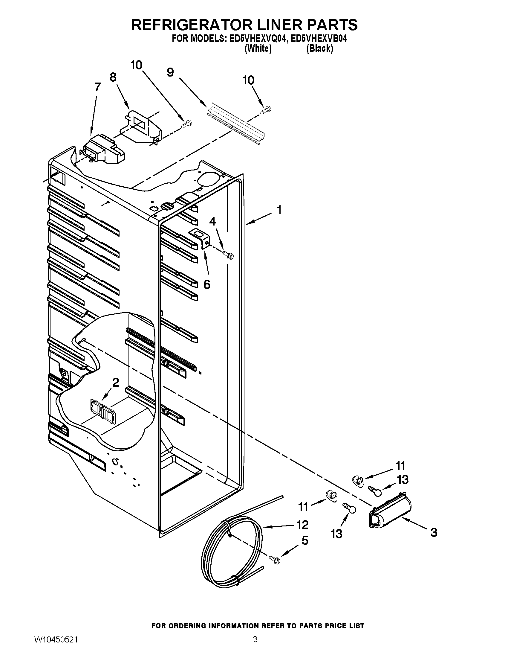 02 - REFRIGERATOR LINER PARTS