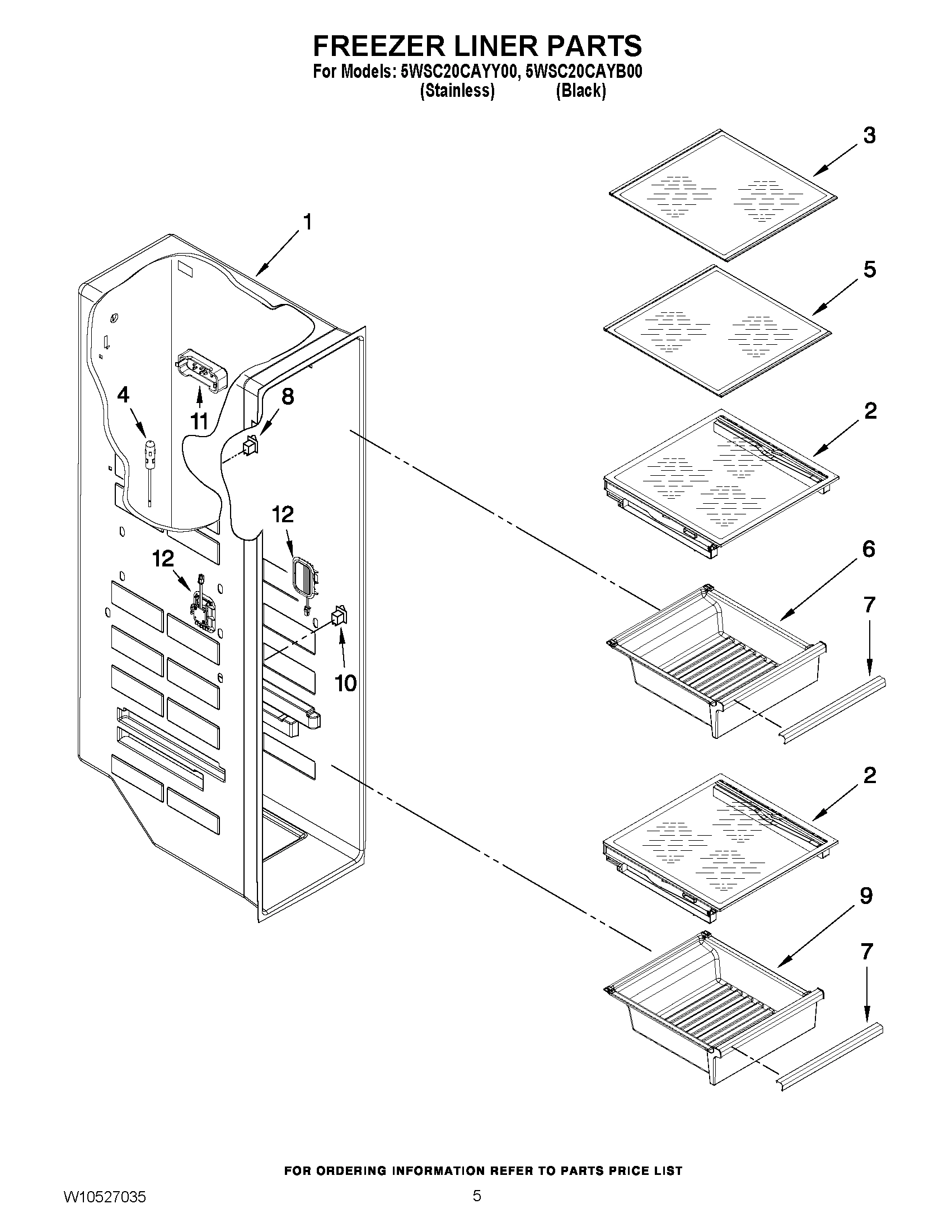 04 - FREEZER LINER PARTS