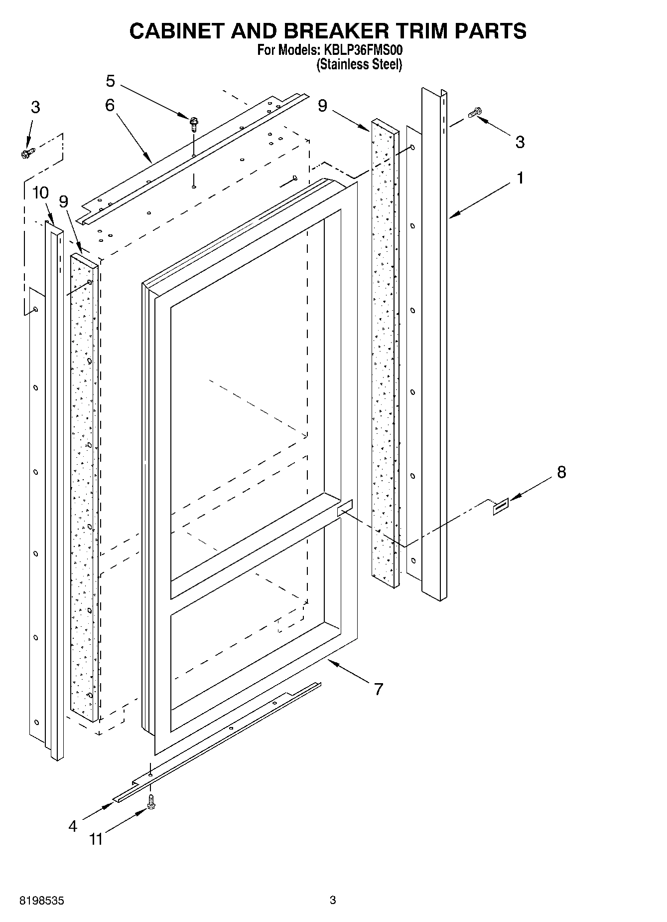 02 - CABINET AND BREAKER TRIM PARTS