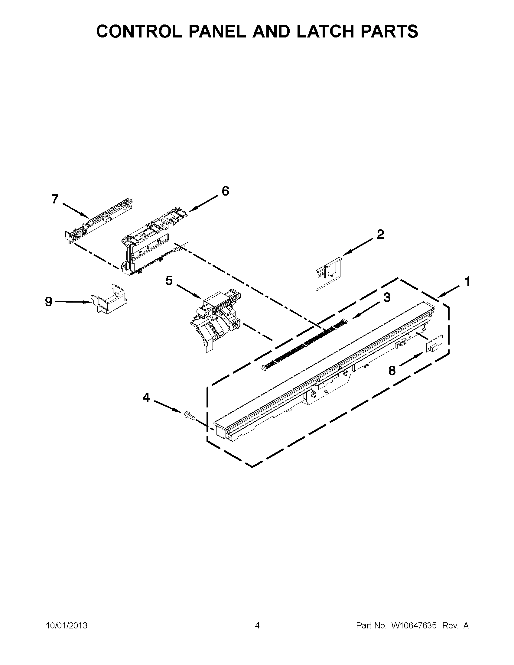 03 - CONTROL PANEL AND LATCH PARTS