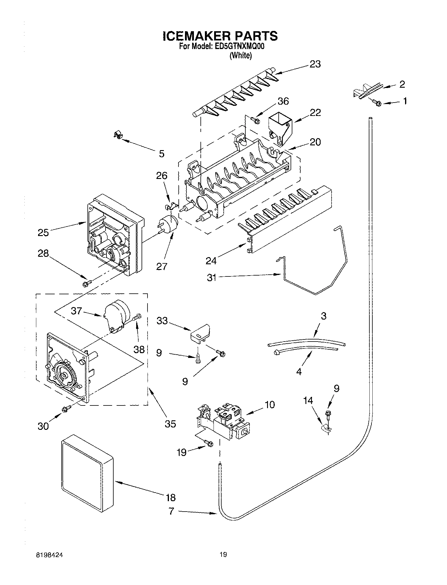 12 - ICEMAKER PARTS, PARTS NOT ILLUSTRATED