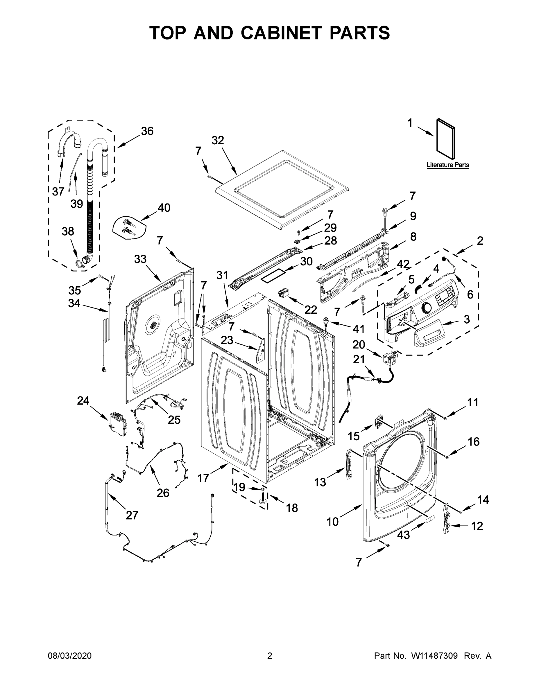 02 - TOP AND CABINET PARTS