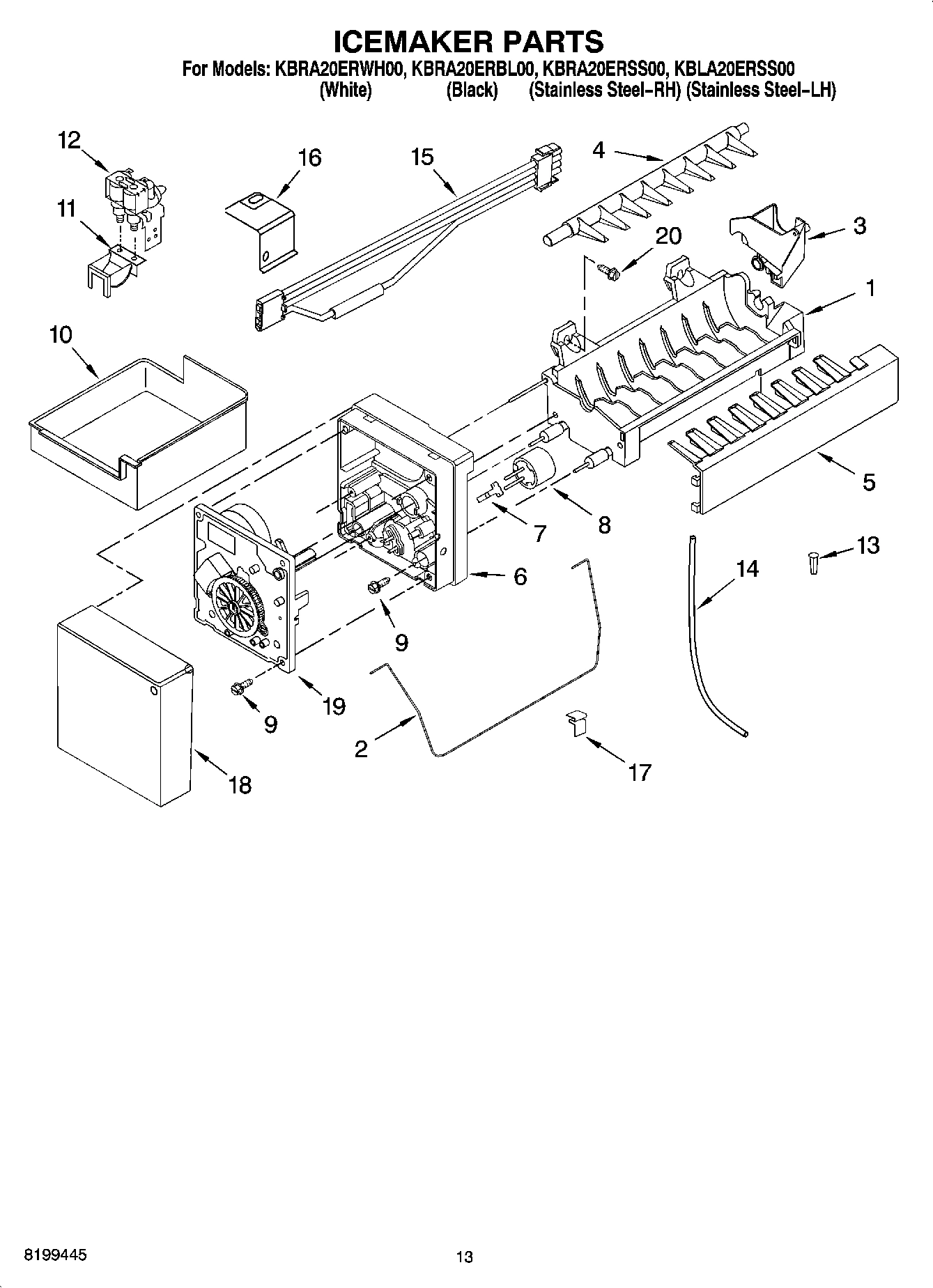 08 - ICEMAKER PARTS, OPTIONAL PARTS