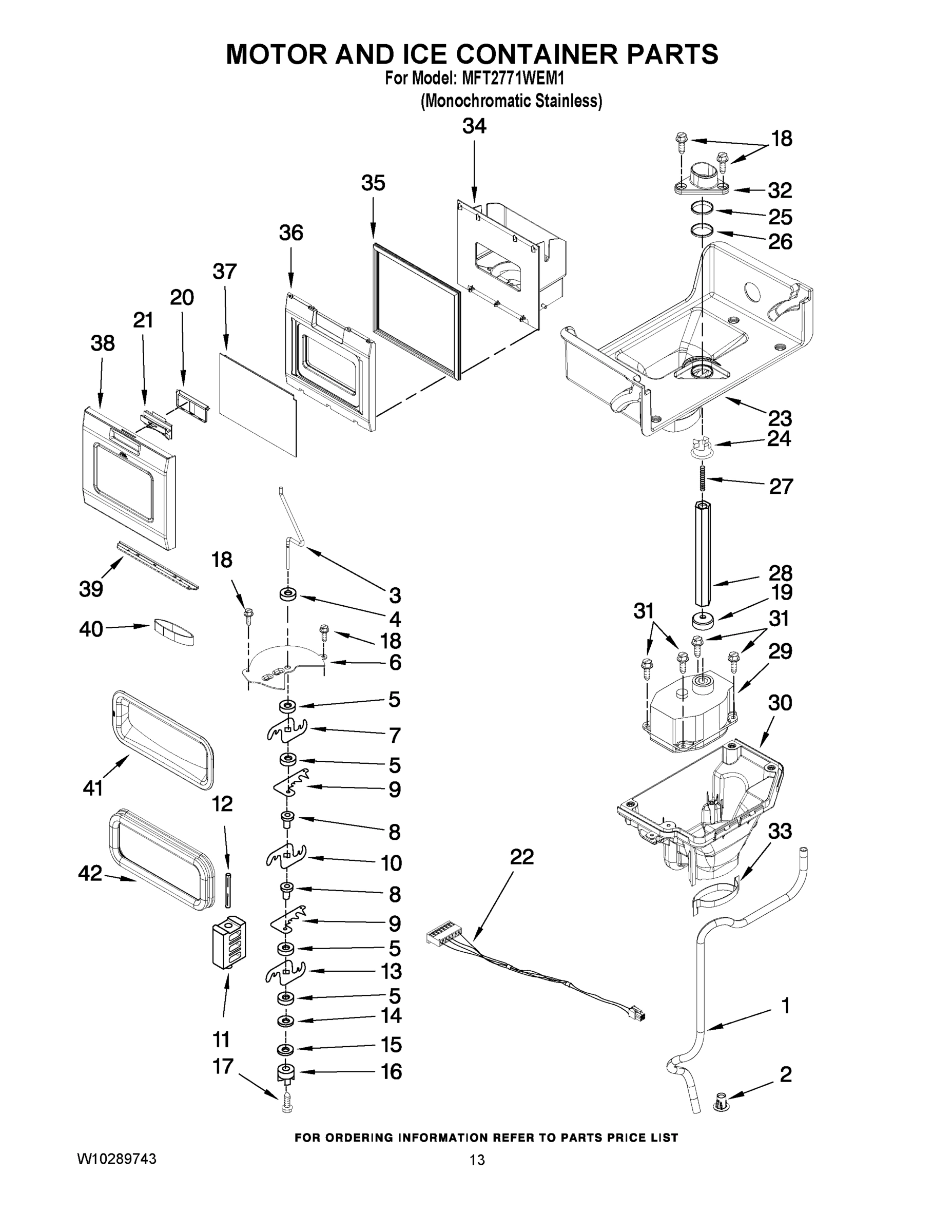 07 - MOTOR AND ICE CONTAINER PARTS