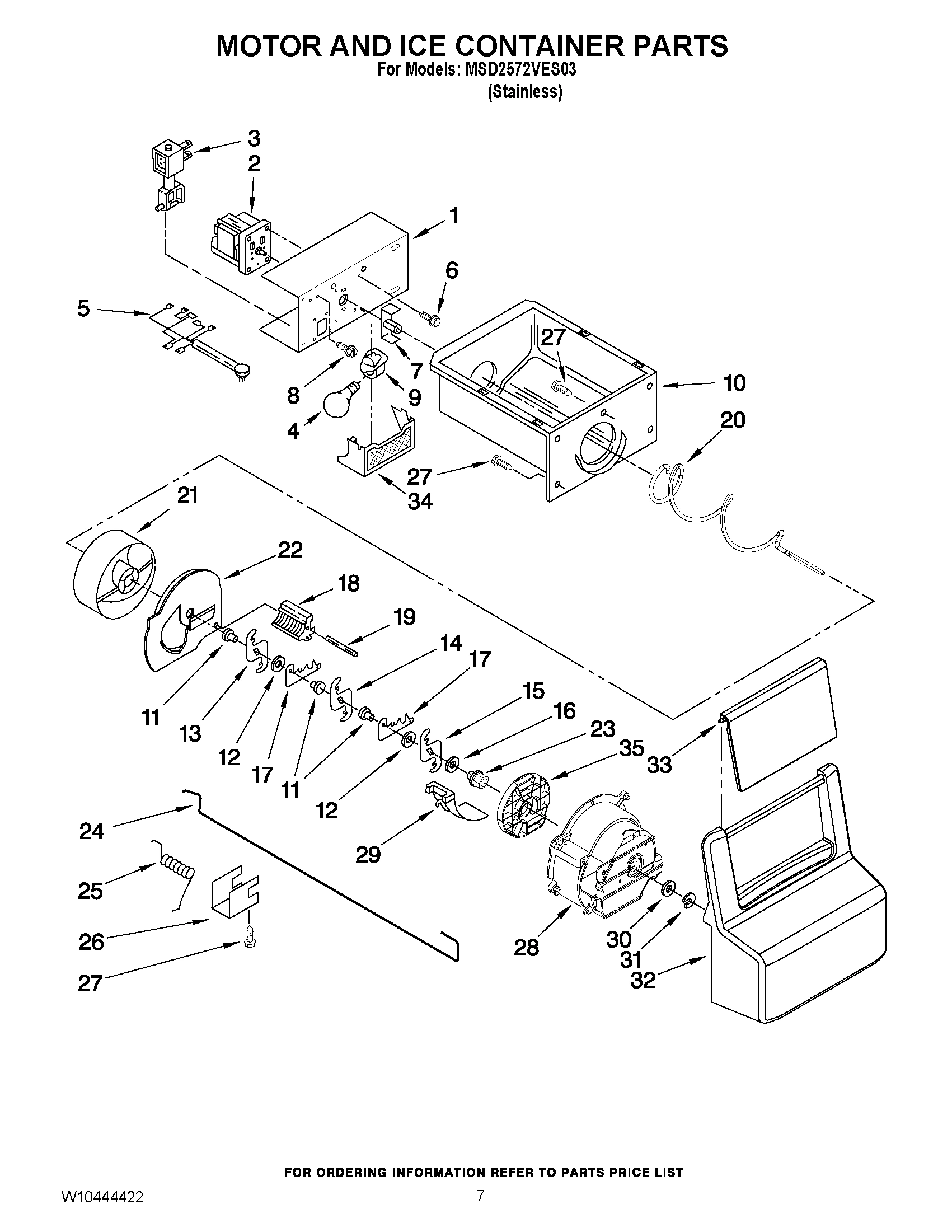 05 - MOTOR AND ICE CONTAINER PARTS