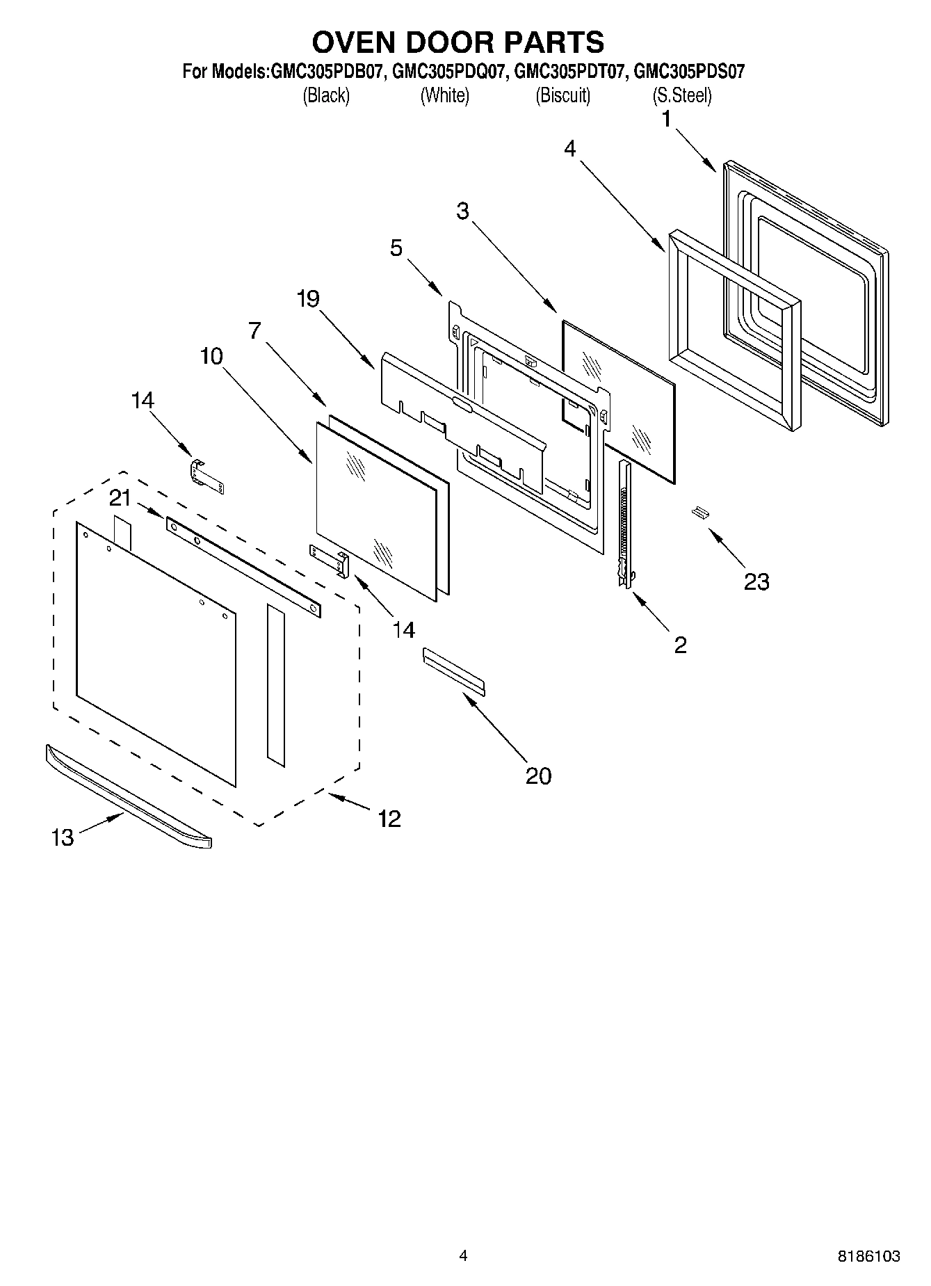 03 - OVEN DOOR PARTS
