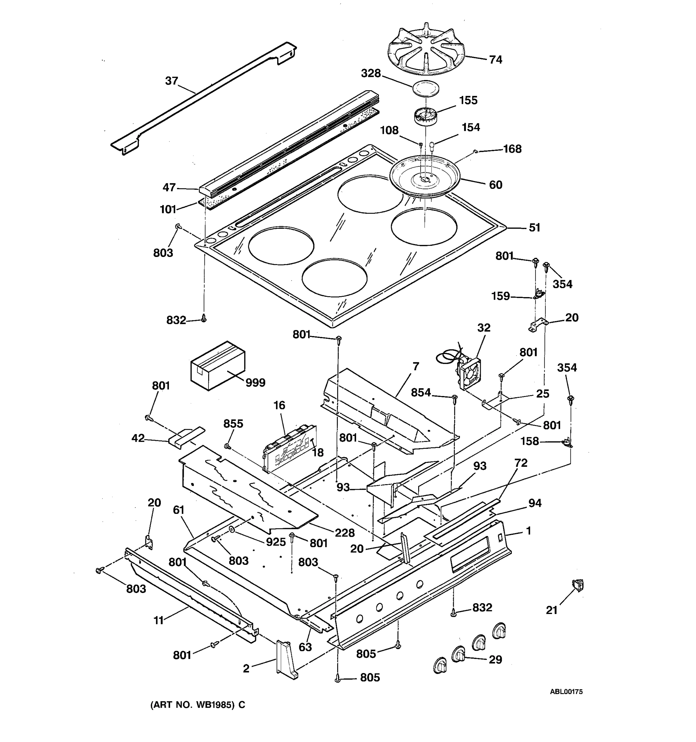 COOKTOP & CONTROL PANEL