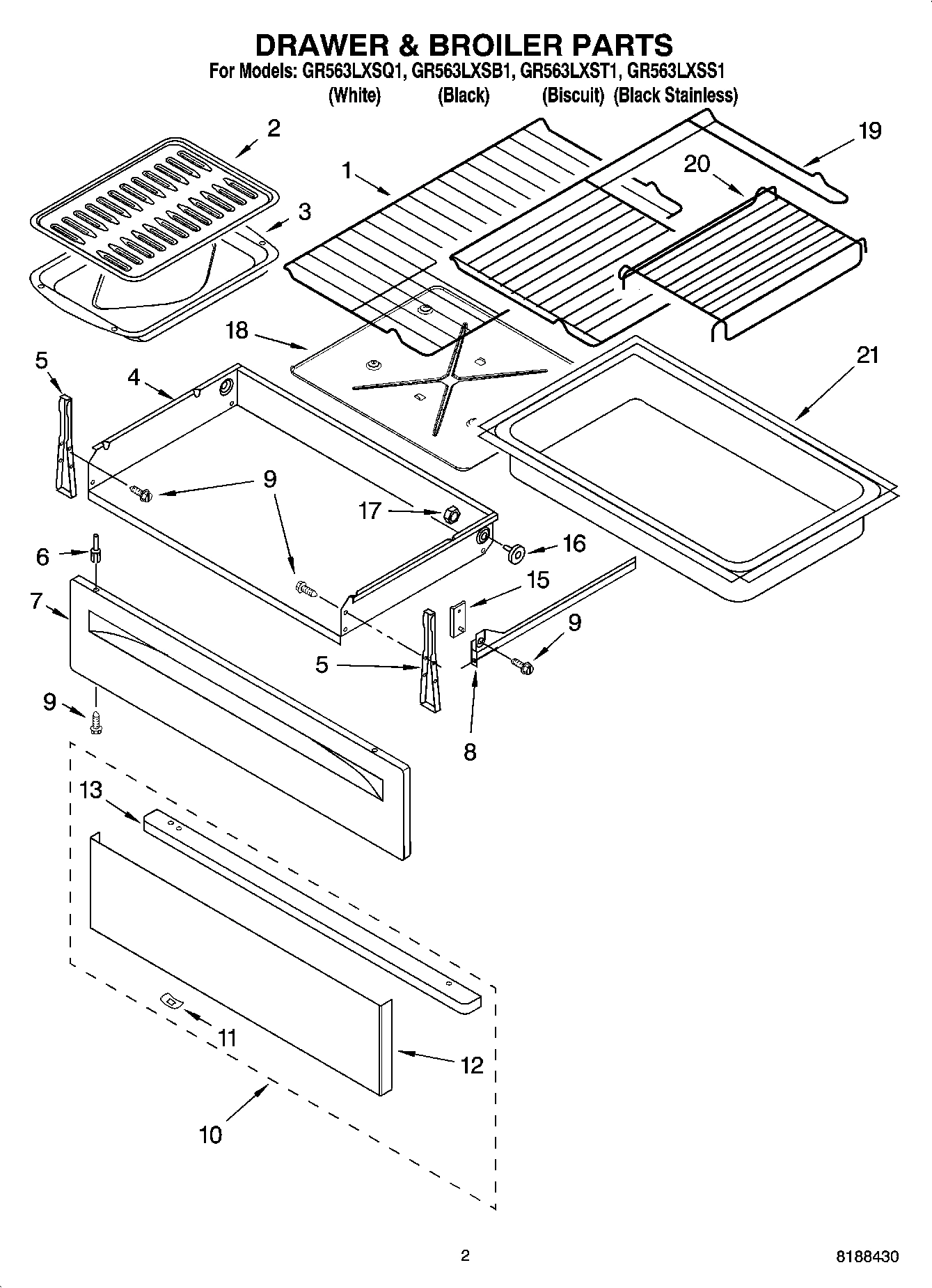 02 - DRAWER & BROILER PARTS