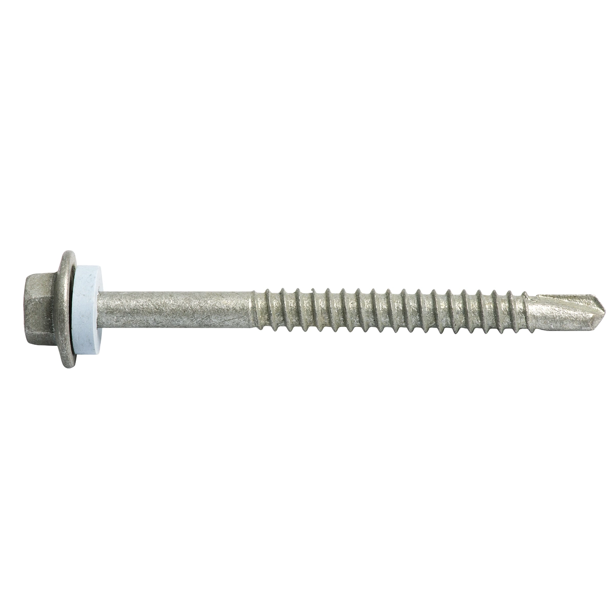 ZENITH® 12G x 65mm Class 3 Galvanised, Self Drilling, External Hex Drive, Cladding & Roofing Screws with Seal – External Use – 50 Pack