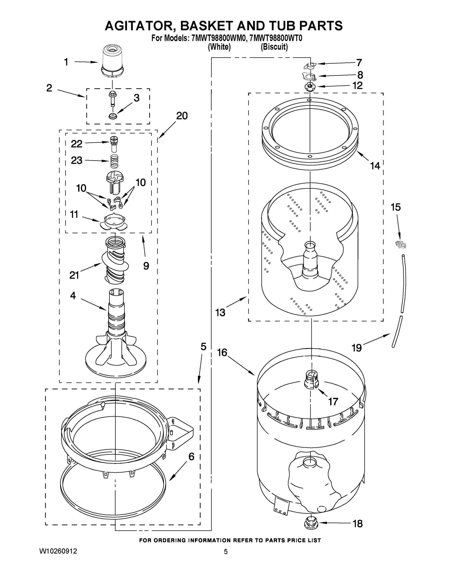 03 - AGITATOR, BASKET AND TUB PARTS