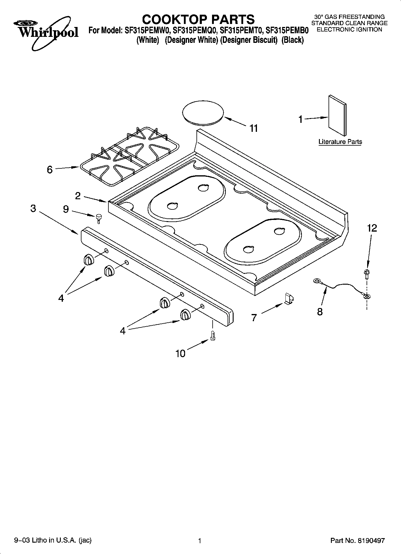 01 - COOKTOP PARTS