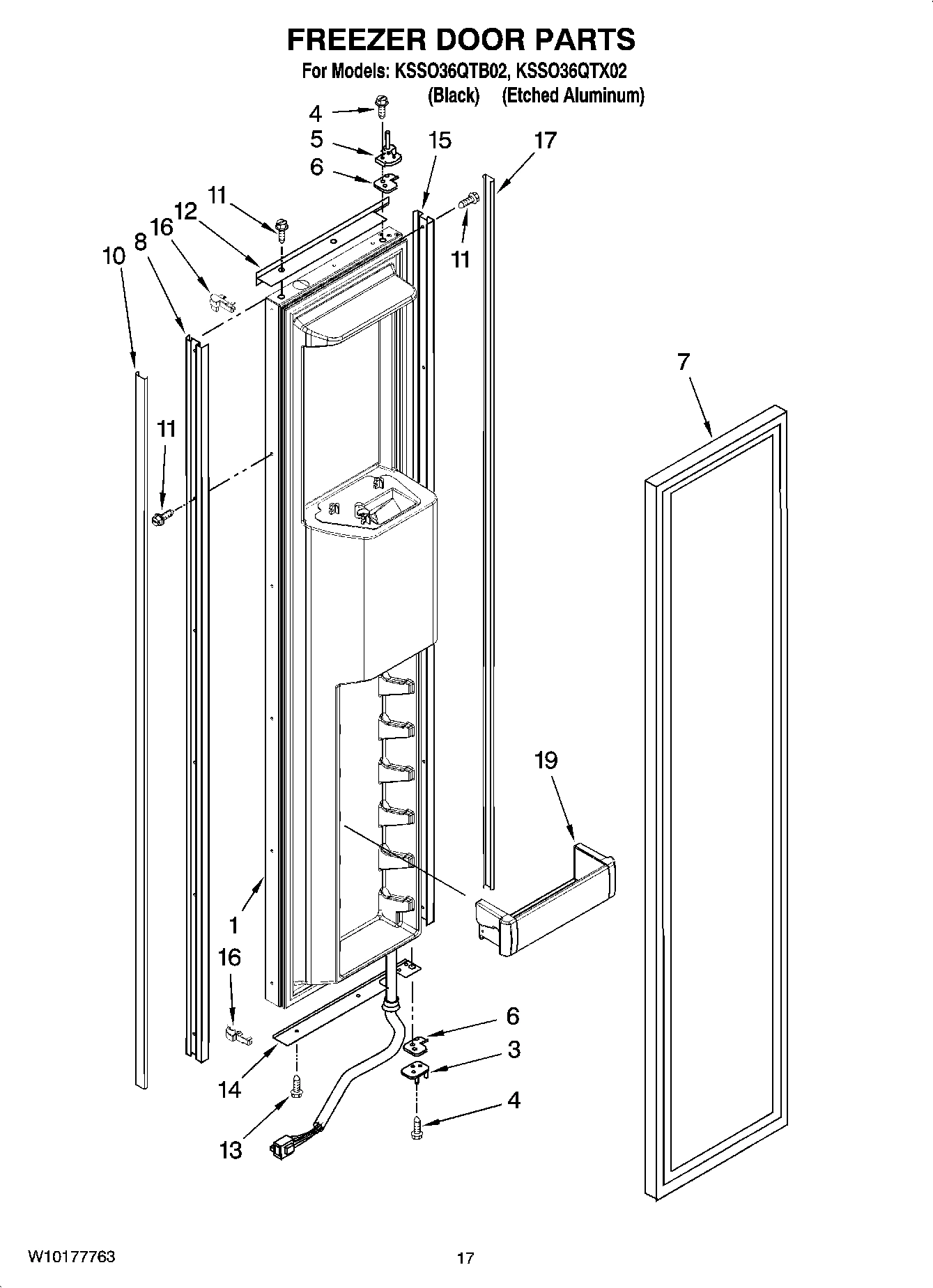 11 - FREEZER DOOR PARTS